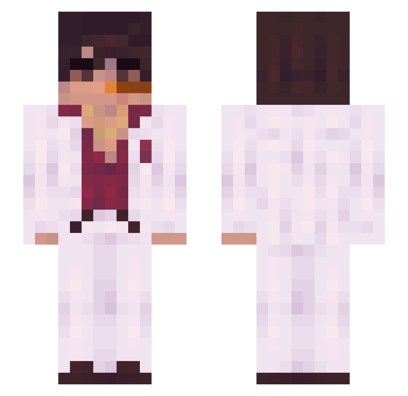 le0n123 Minecraft skin, front and back view