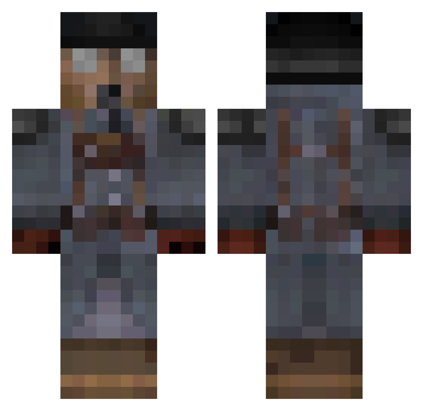 Azrael14121984 Minecraft skin, front and back view