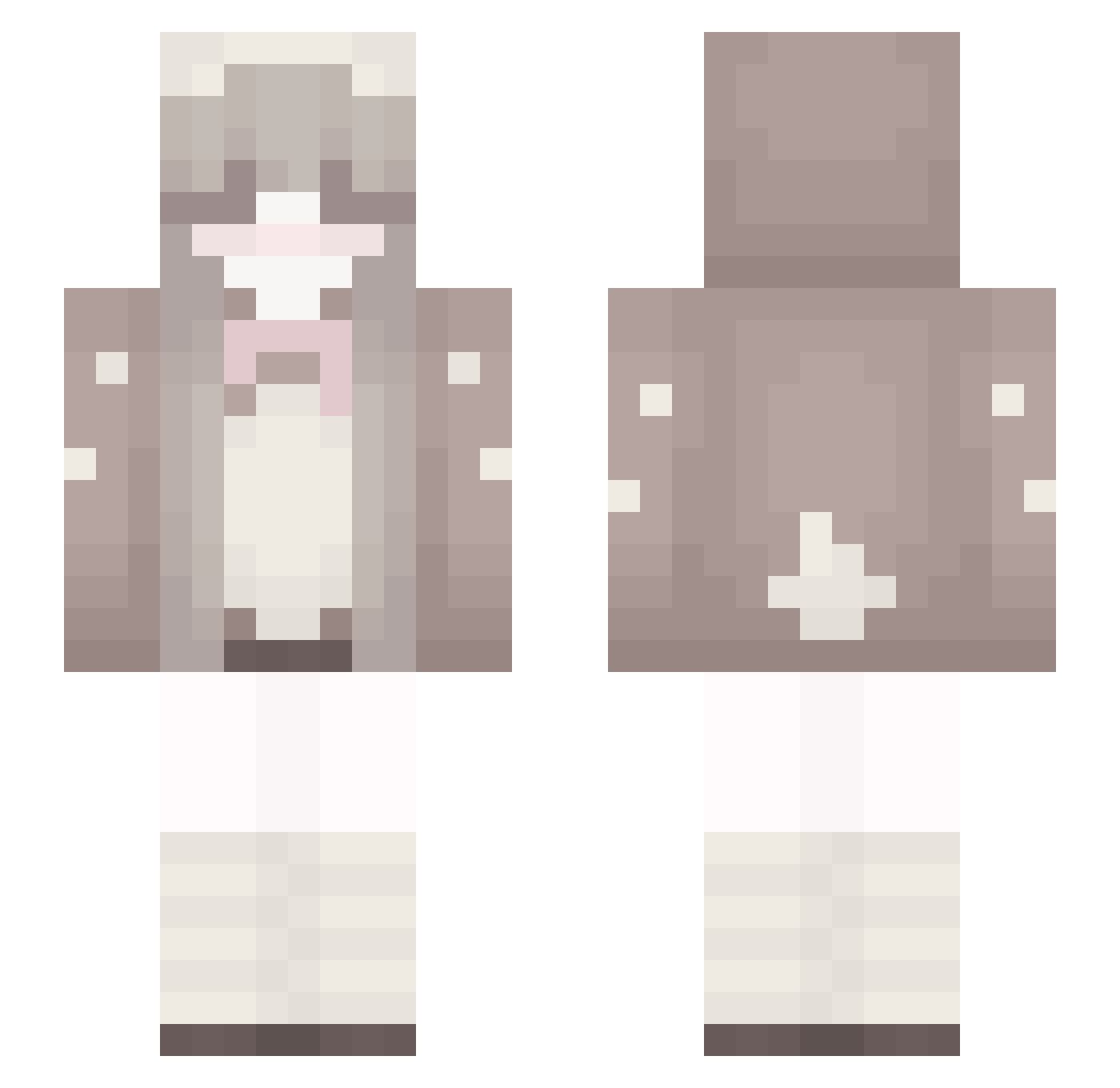 Photophile Minecraft skin, front and back view