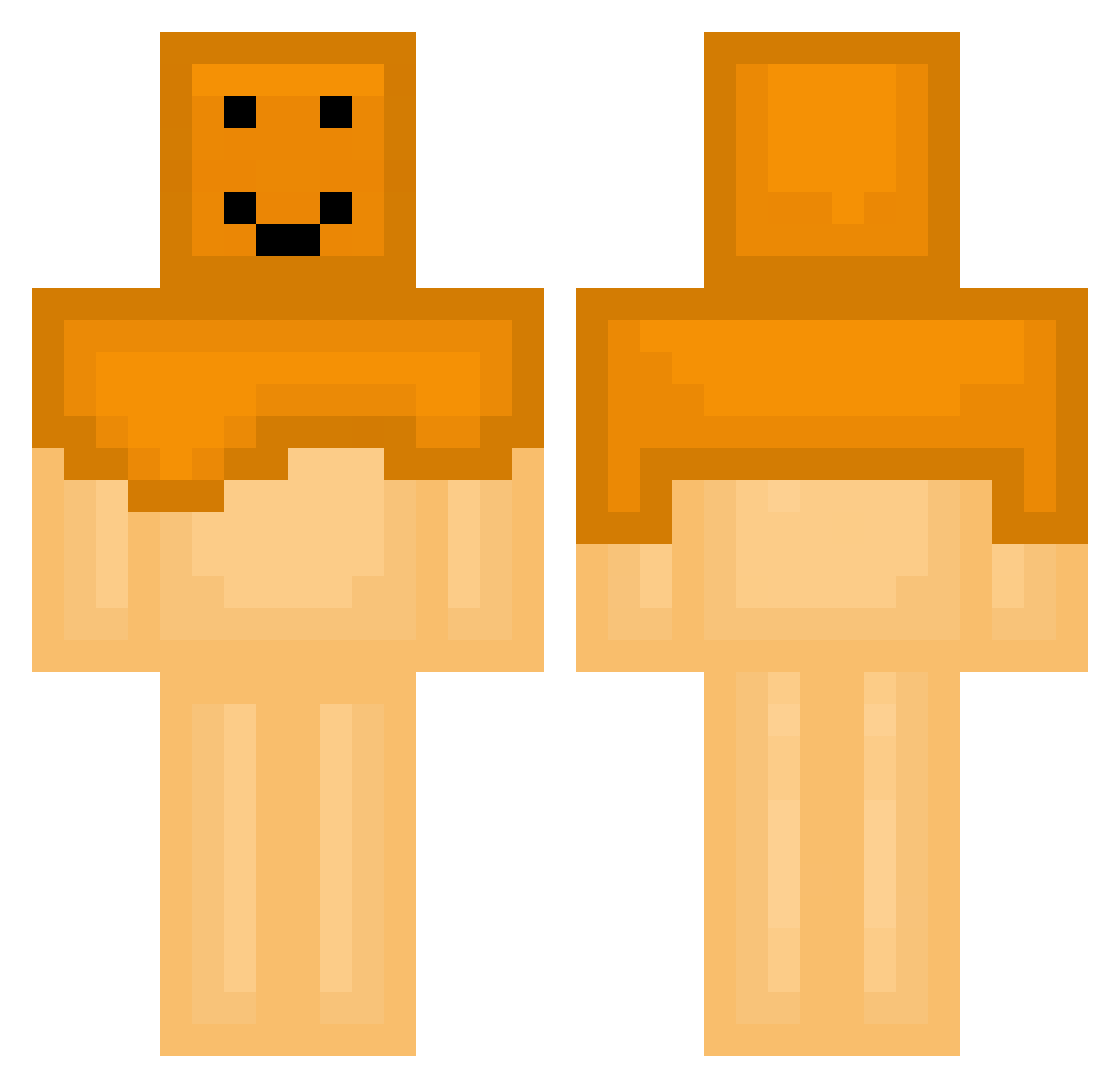 PrincePancake01 Minecraft skin, front and back view