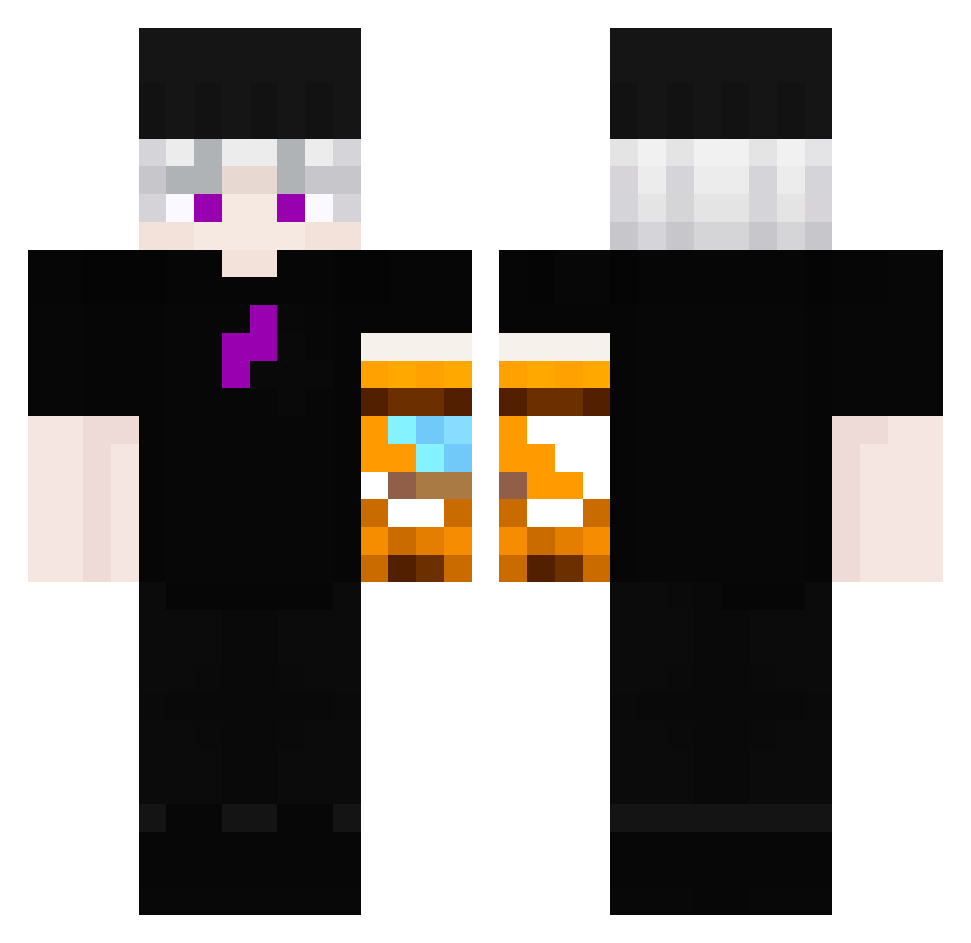 Kauanksl_ Minecraft skin, front and back view