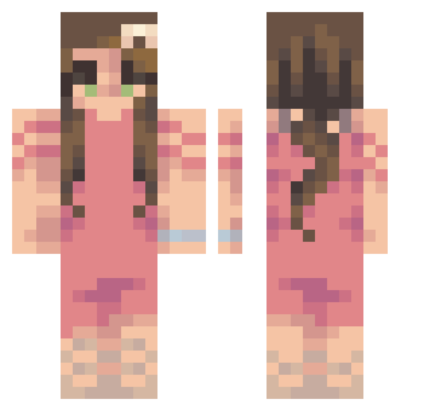 tytoi Minecraft skin, front and back view
