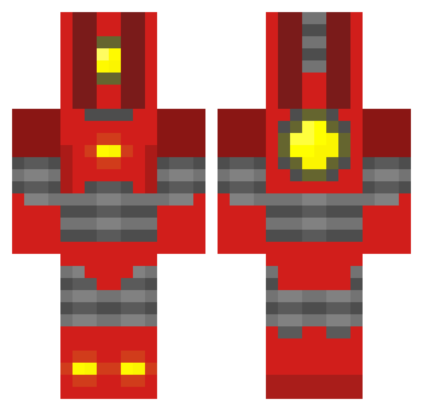 King_Camera Minecraft skin, front and back view