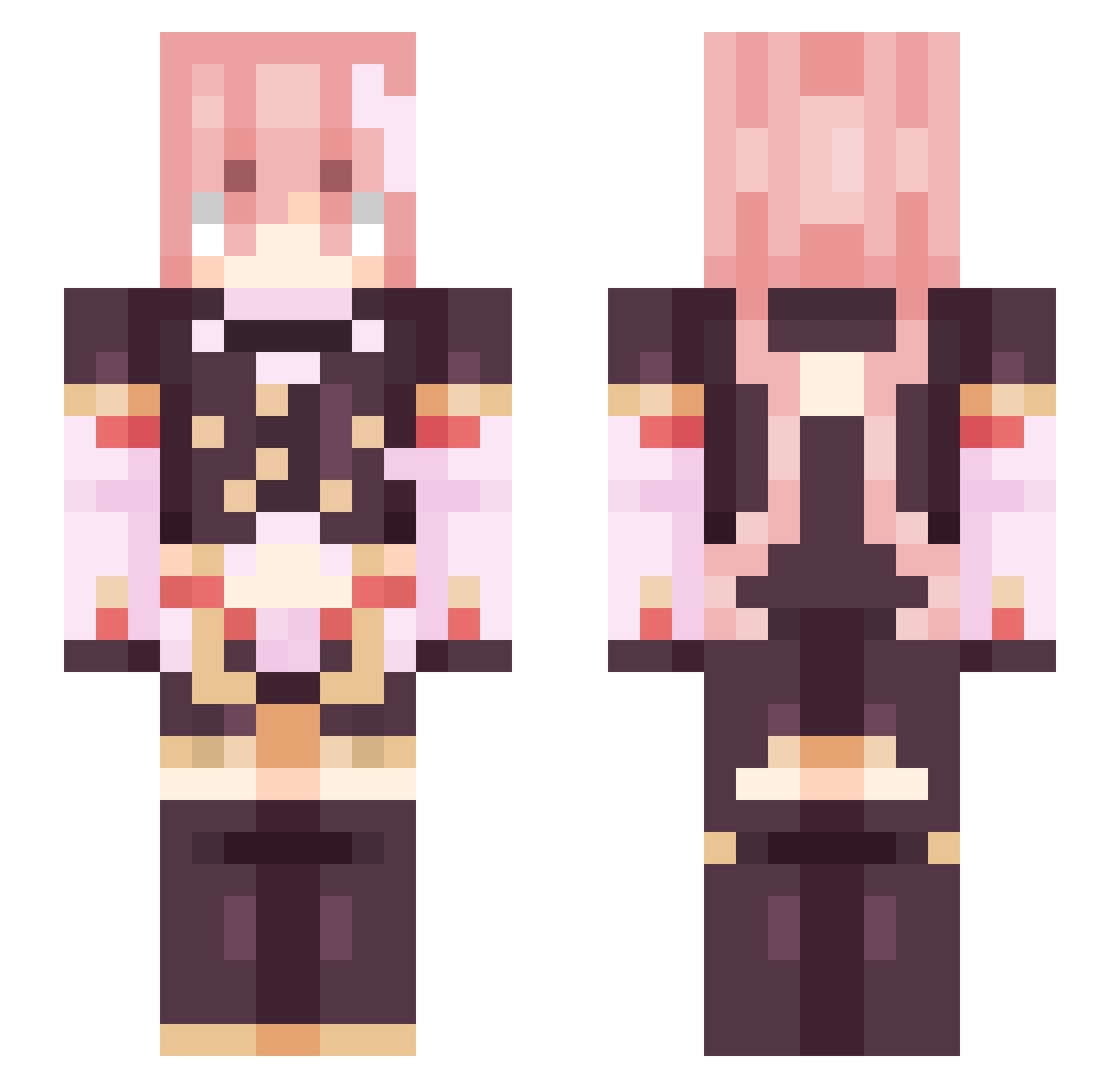 92560 Minecraft skin, front and back view