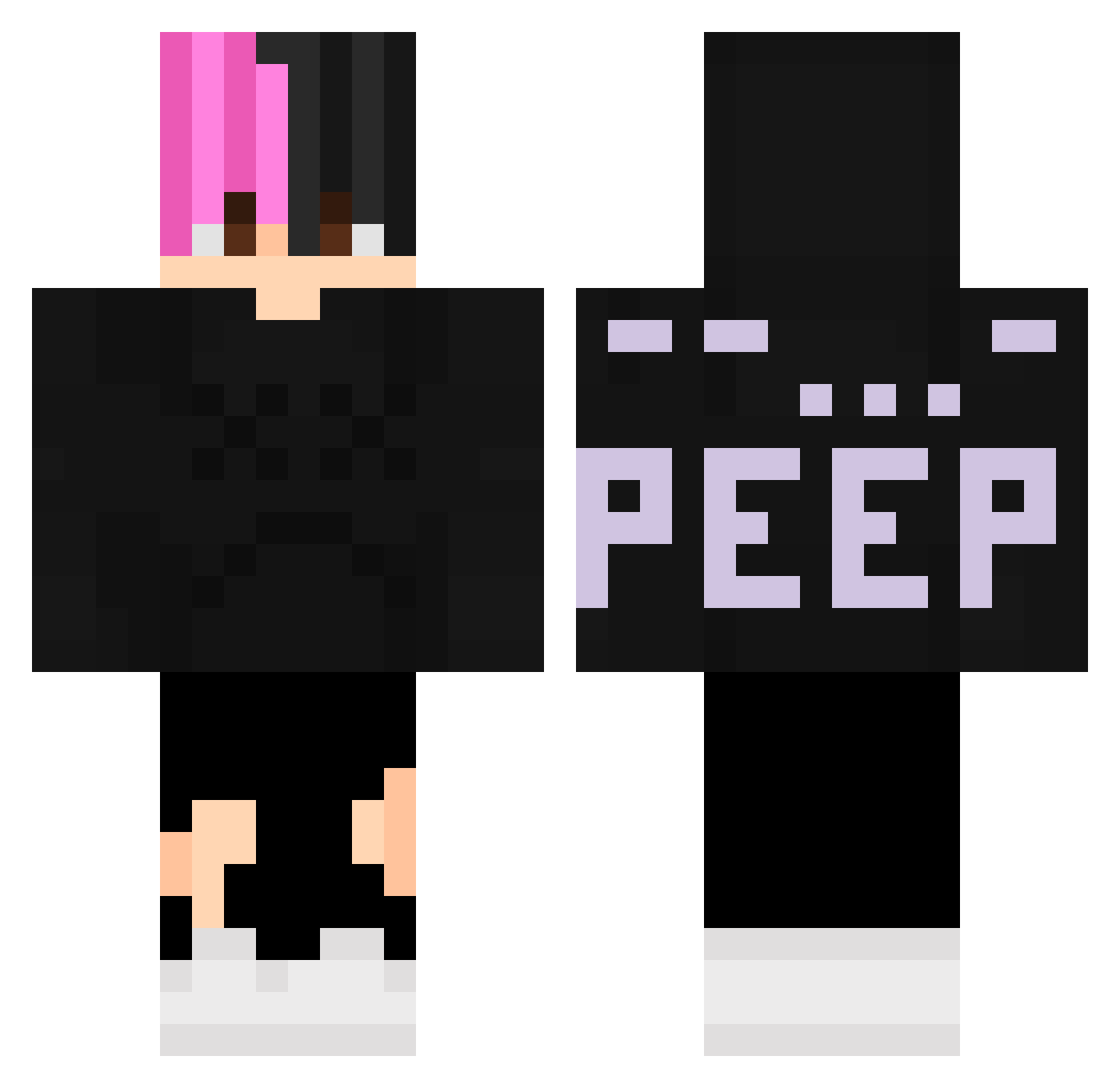 Markmv9 Minecraft skin, front and back view