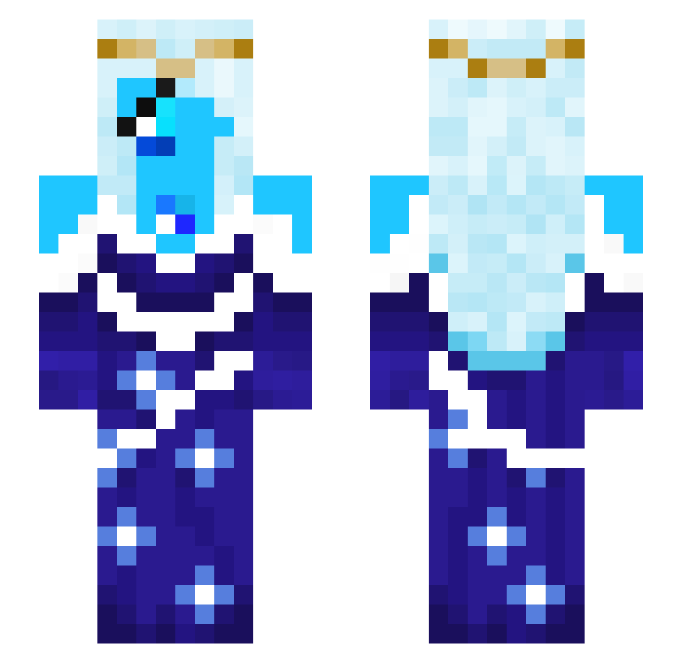 RedFox_MC Minecraft skin, front and back view