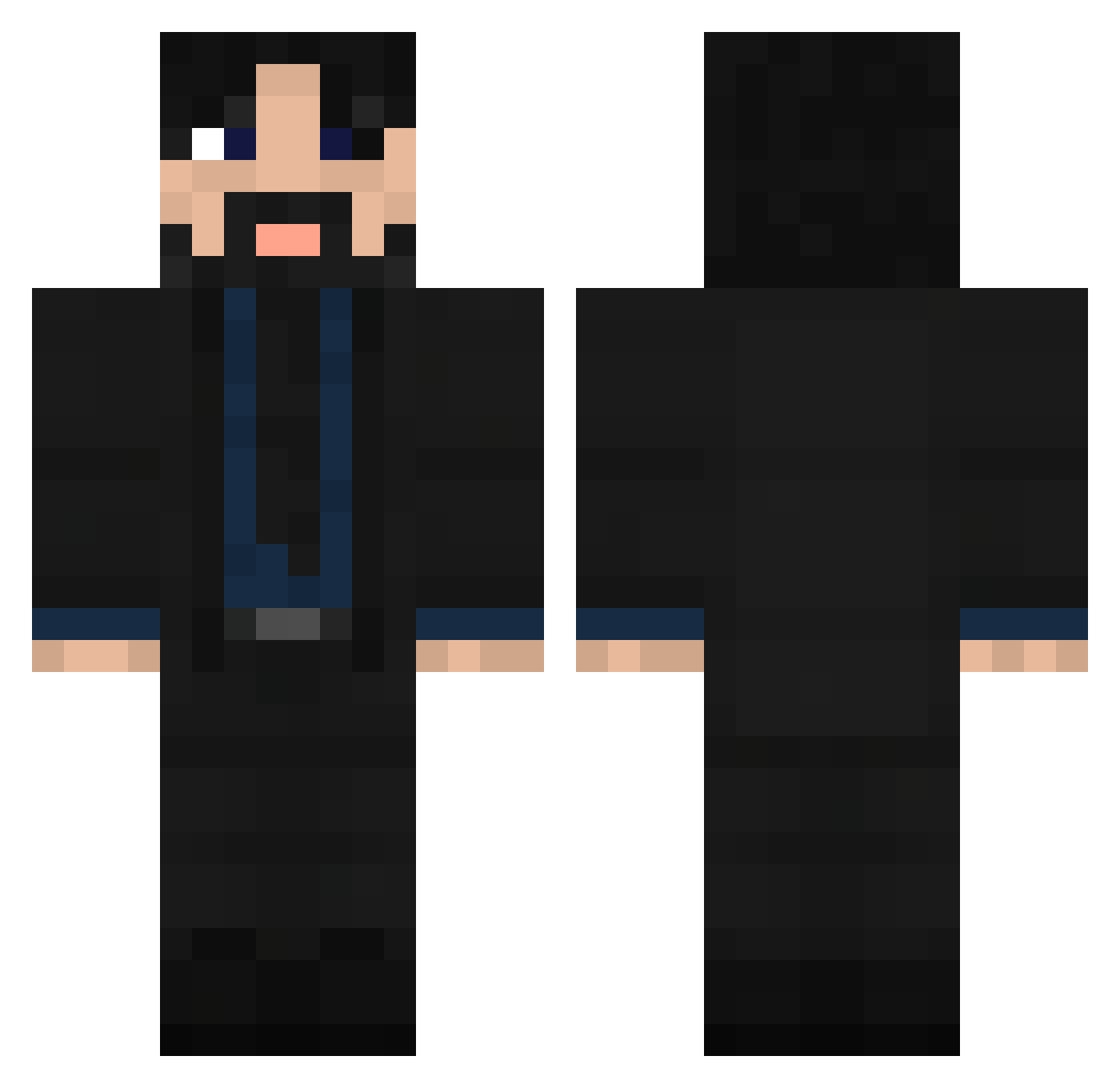 Suharekk Minecraft skin, front and back view