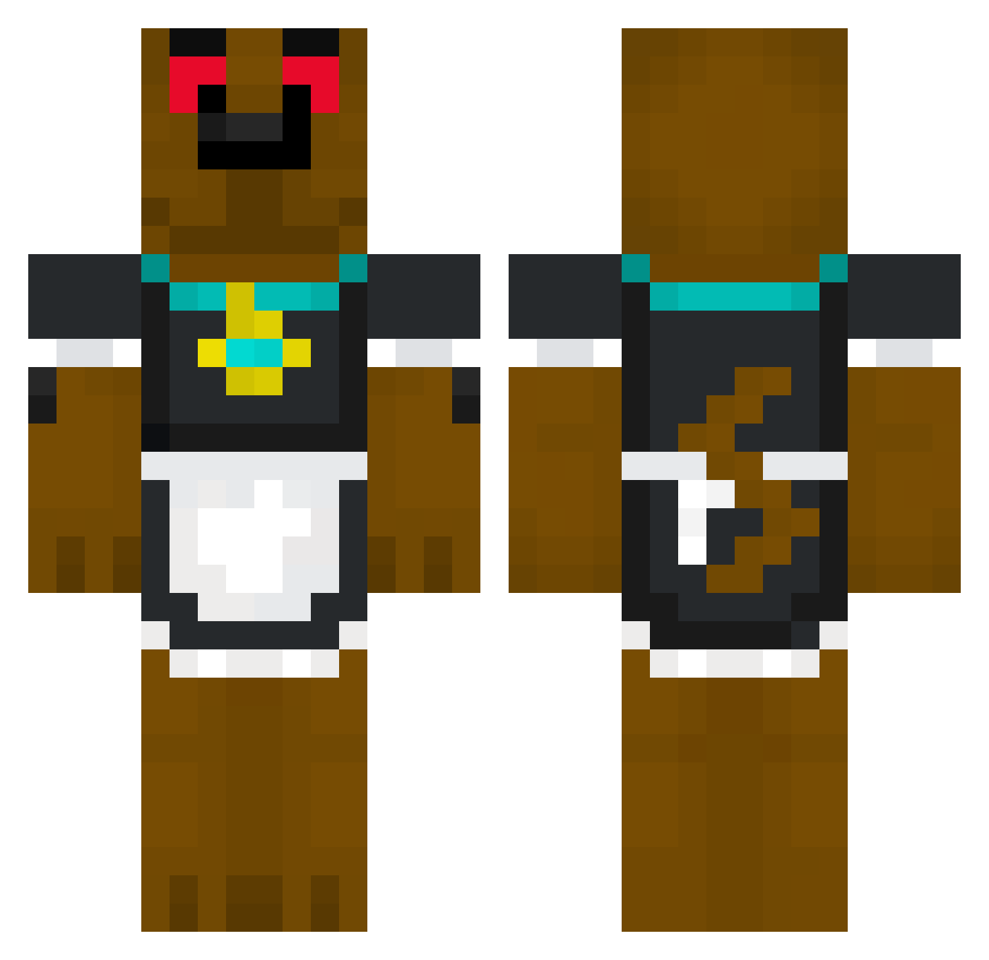 lebhafte_moese Minecraft skin, front and back view
