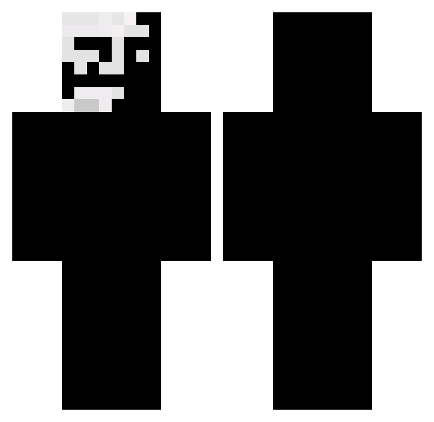 Slabbers Minecraft skin, front and back view