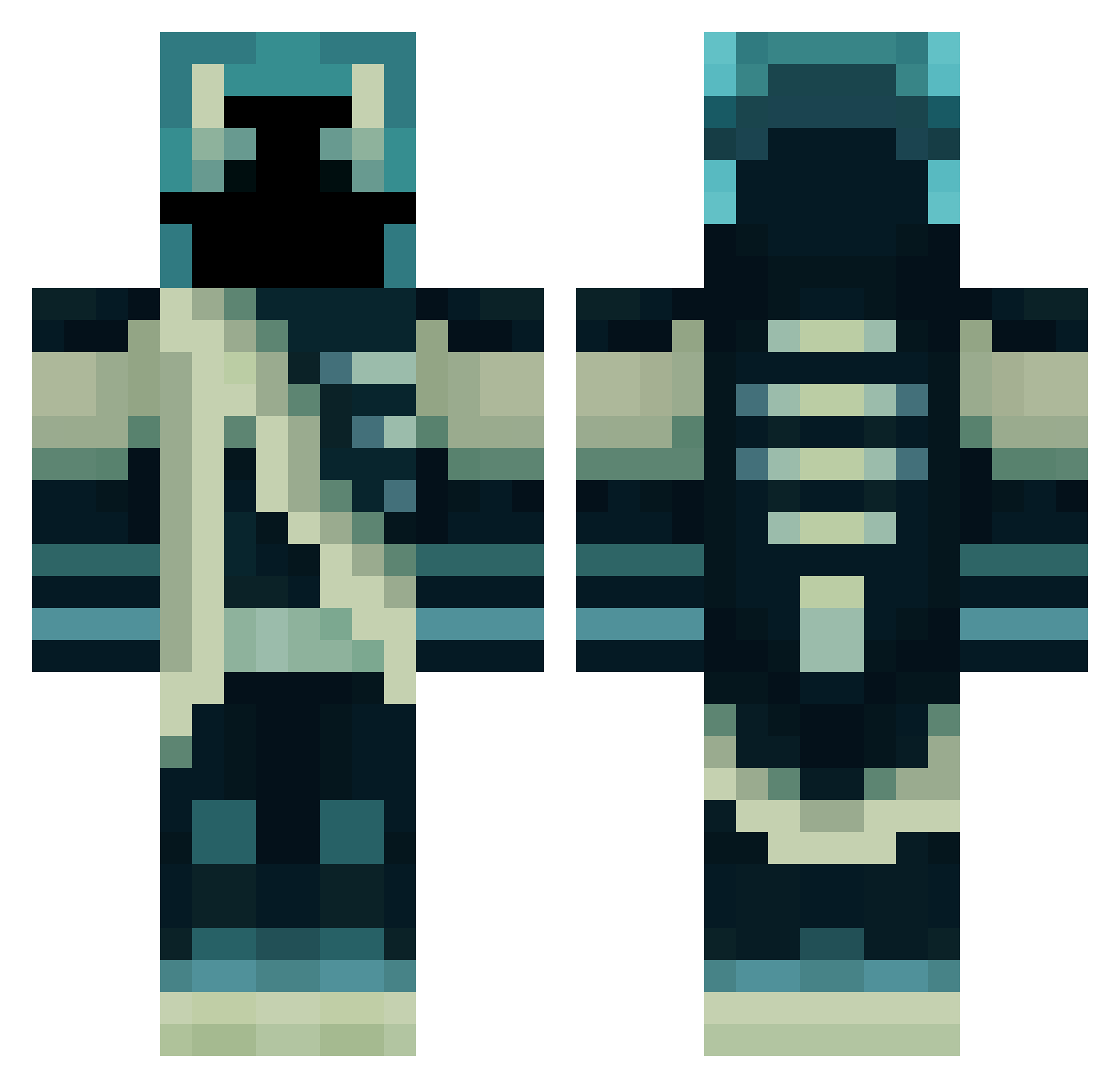 El_Tuku Minecraft skin, front and back view
