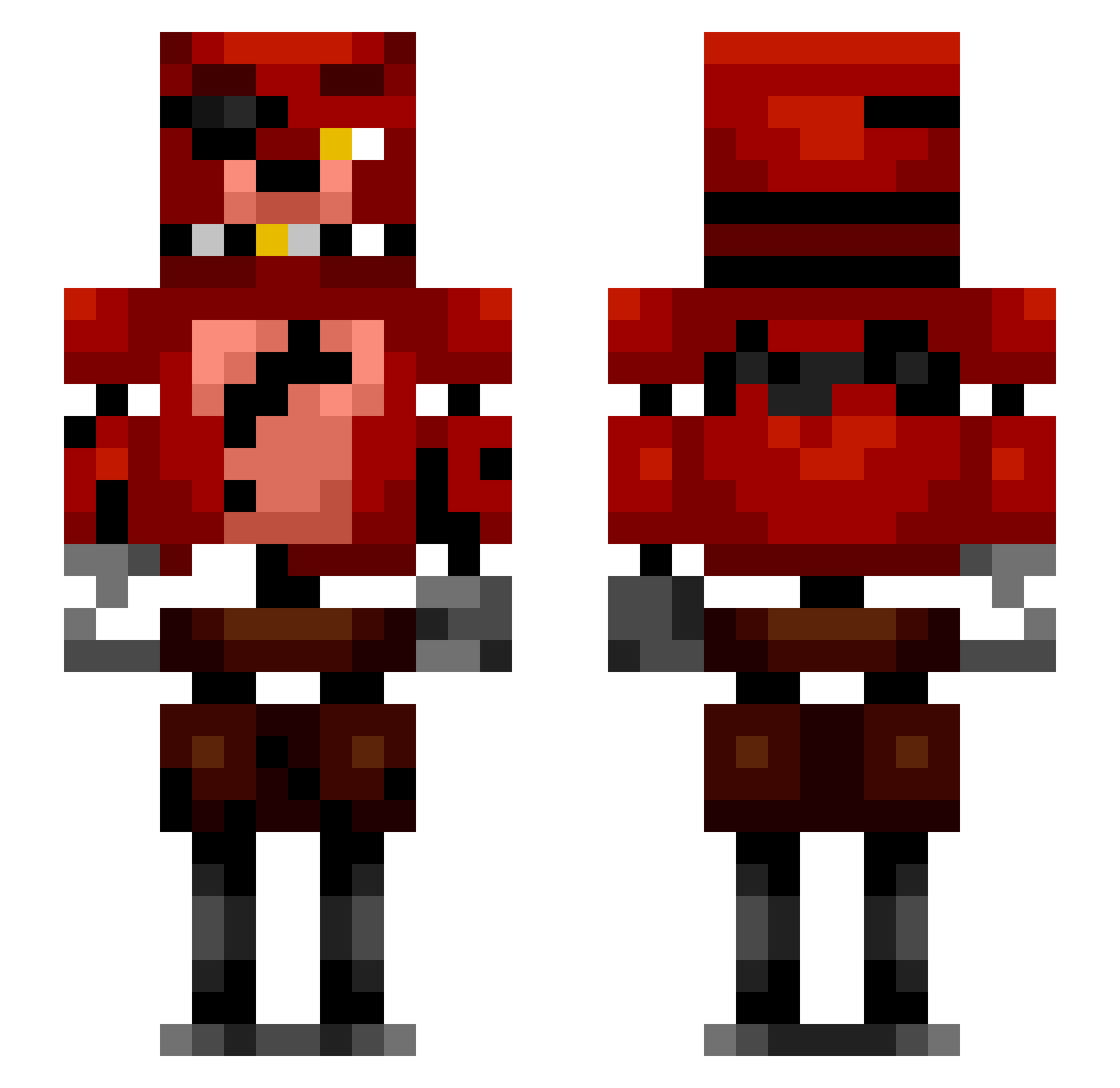 DiosBestFriend Minecraft skin, front and back view