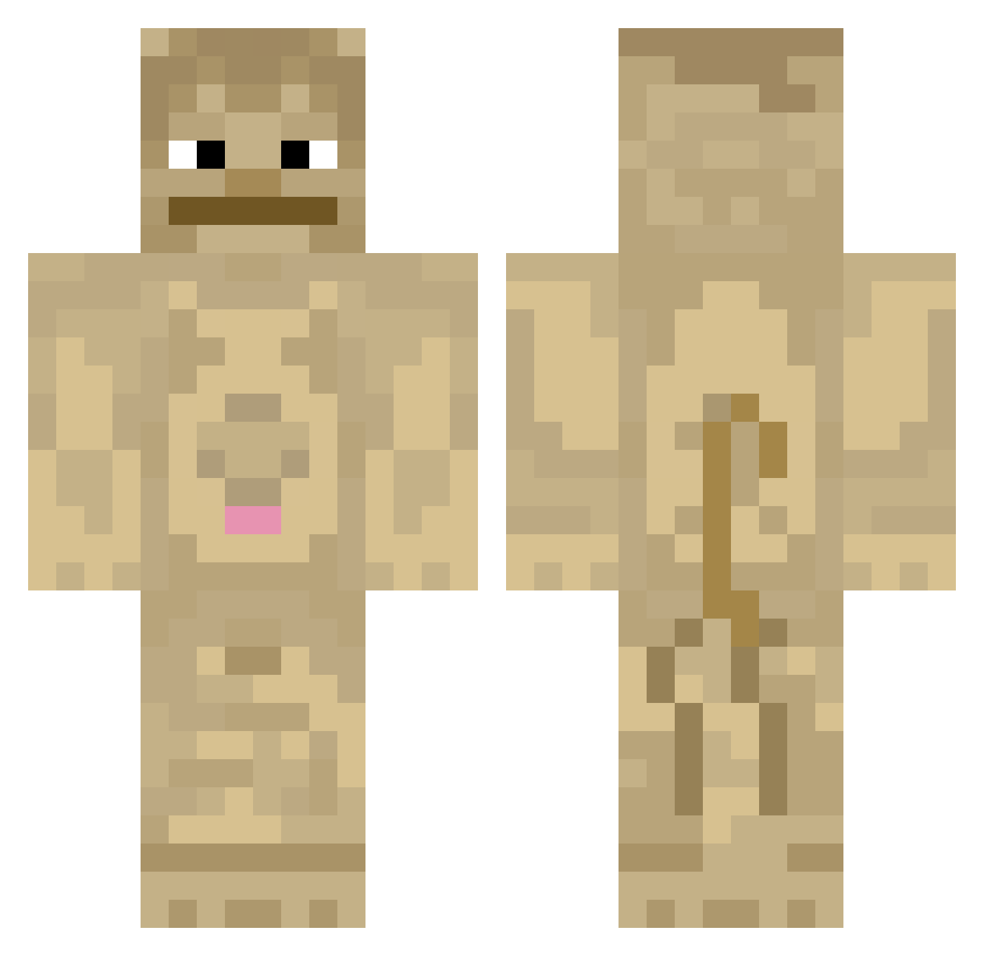 jesseartistbear1 Minecraft skin, front and back view