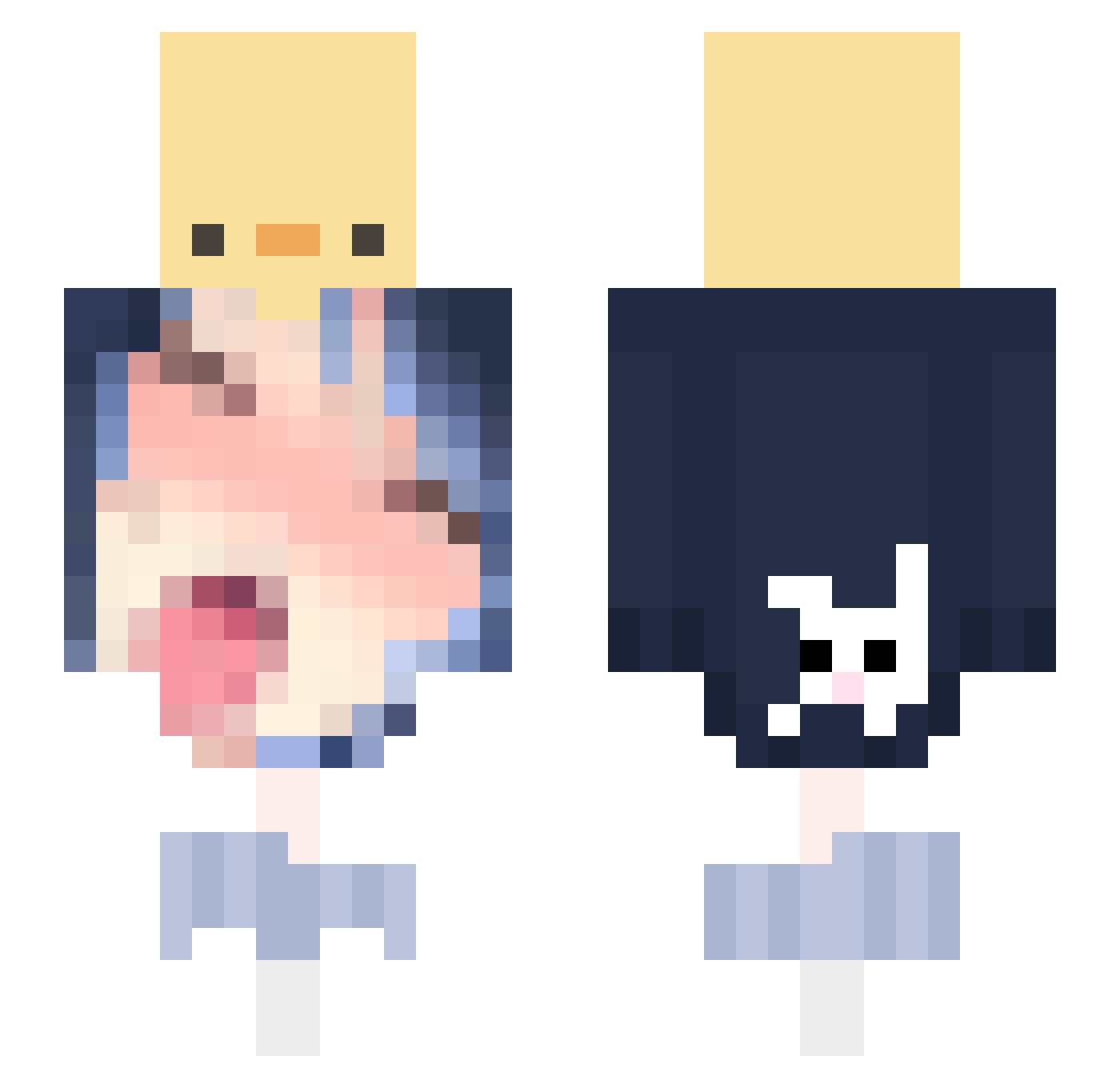 Zenhita Minecraft skin, front and back view