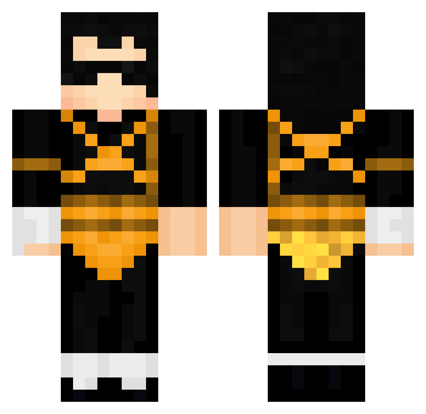 Dillner Minecraft skin, front and back view