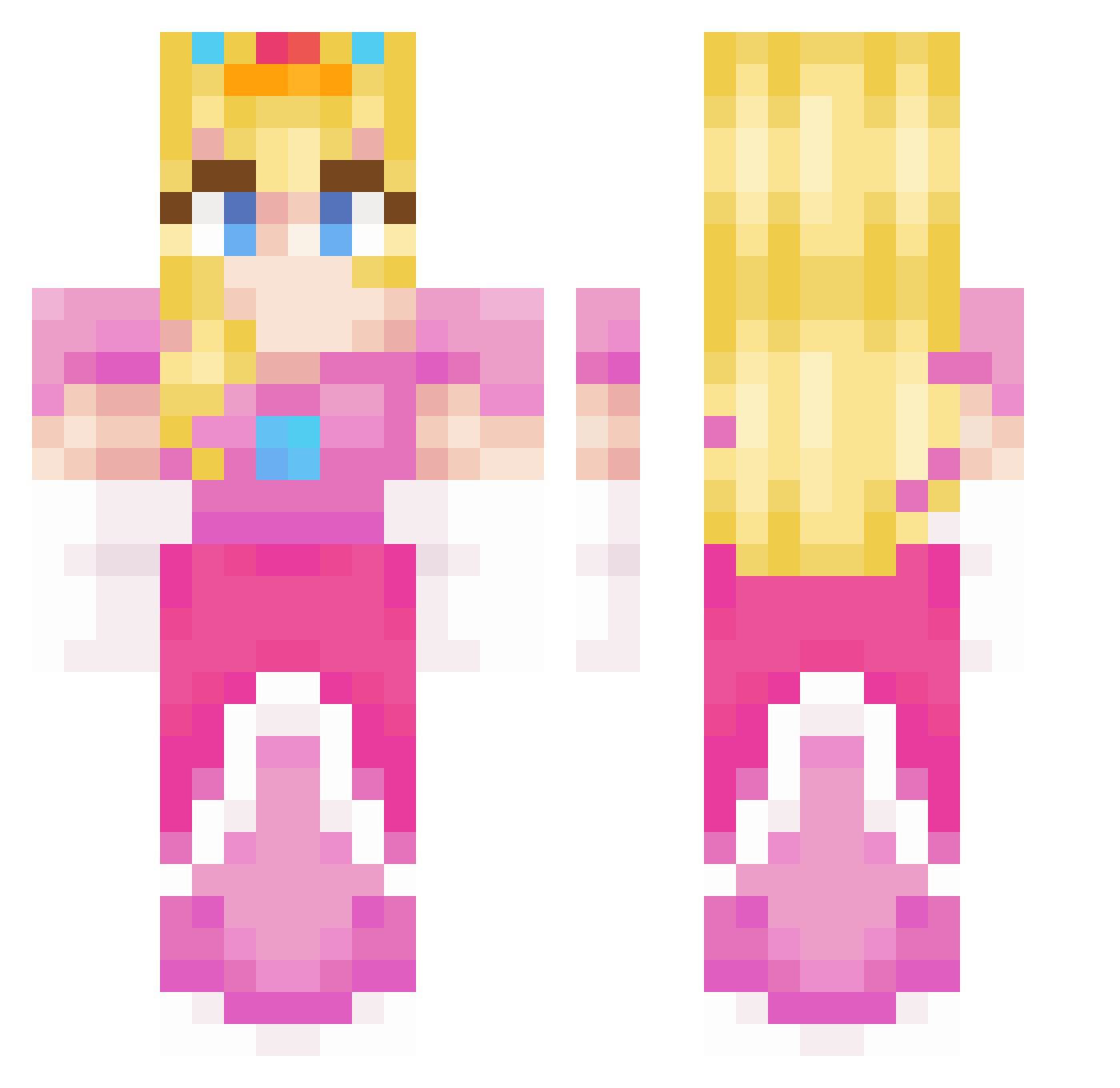 KatouMegumiX Minecraft skin, front and back view