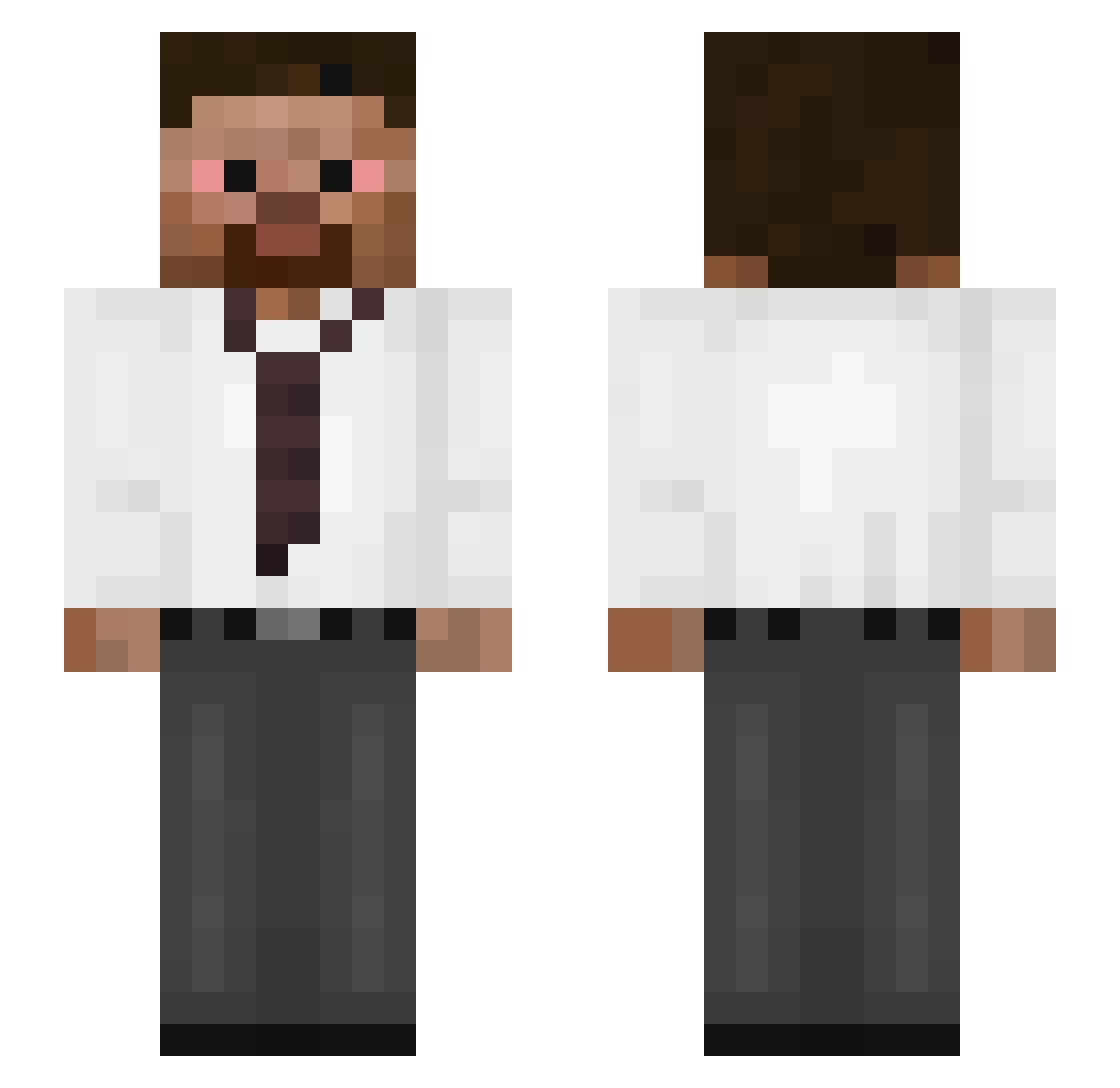 underrstand Minecraft skin, front and back view