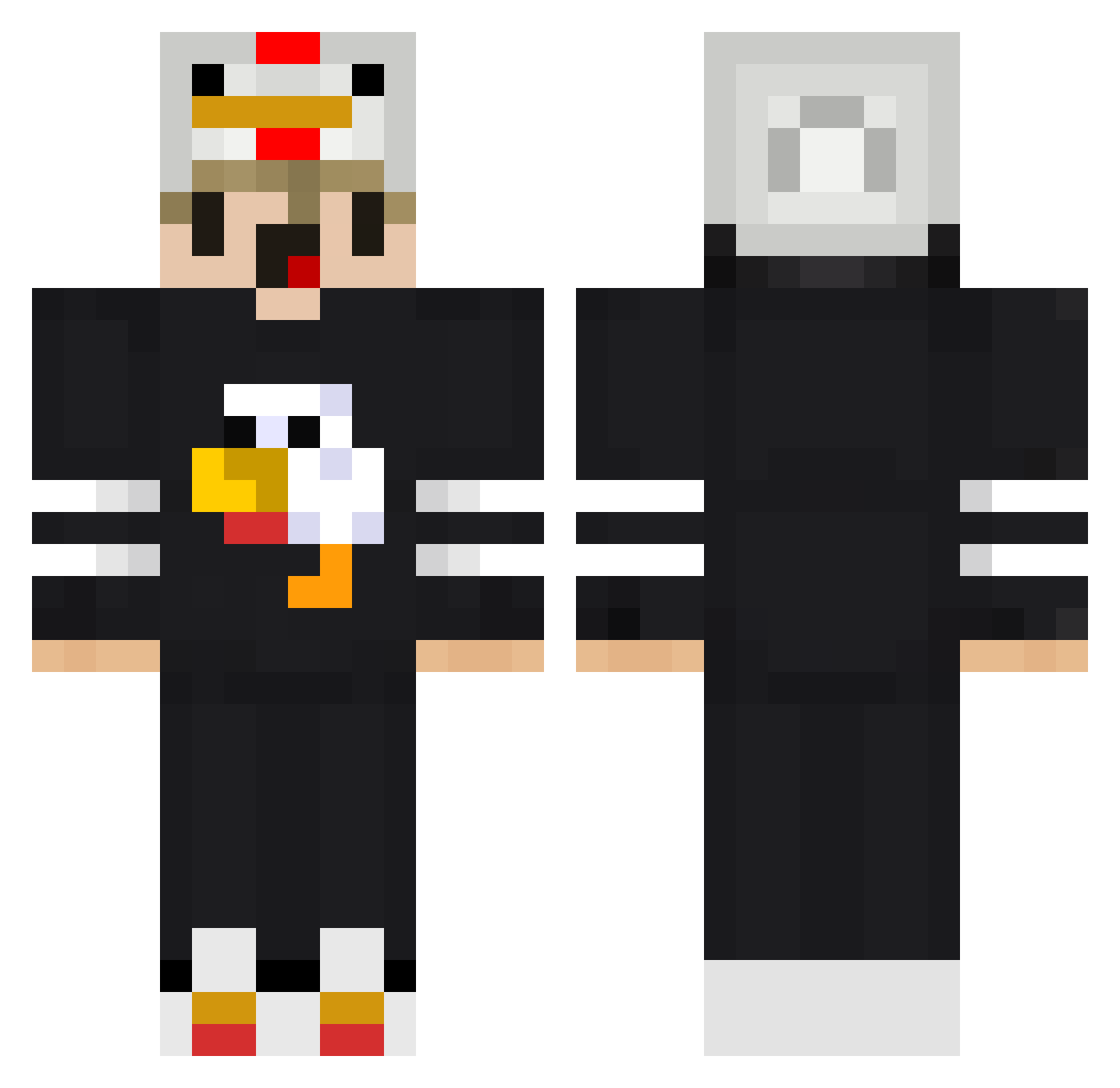 iKian Minecraft skin, front and back view