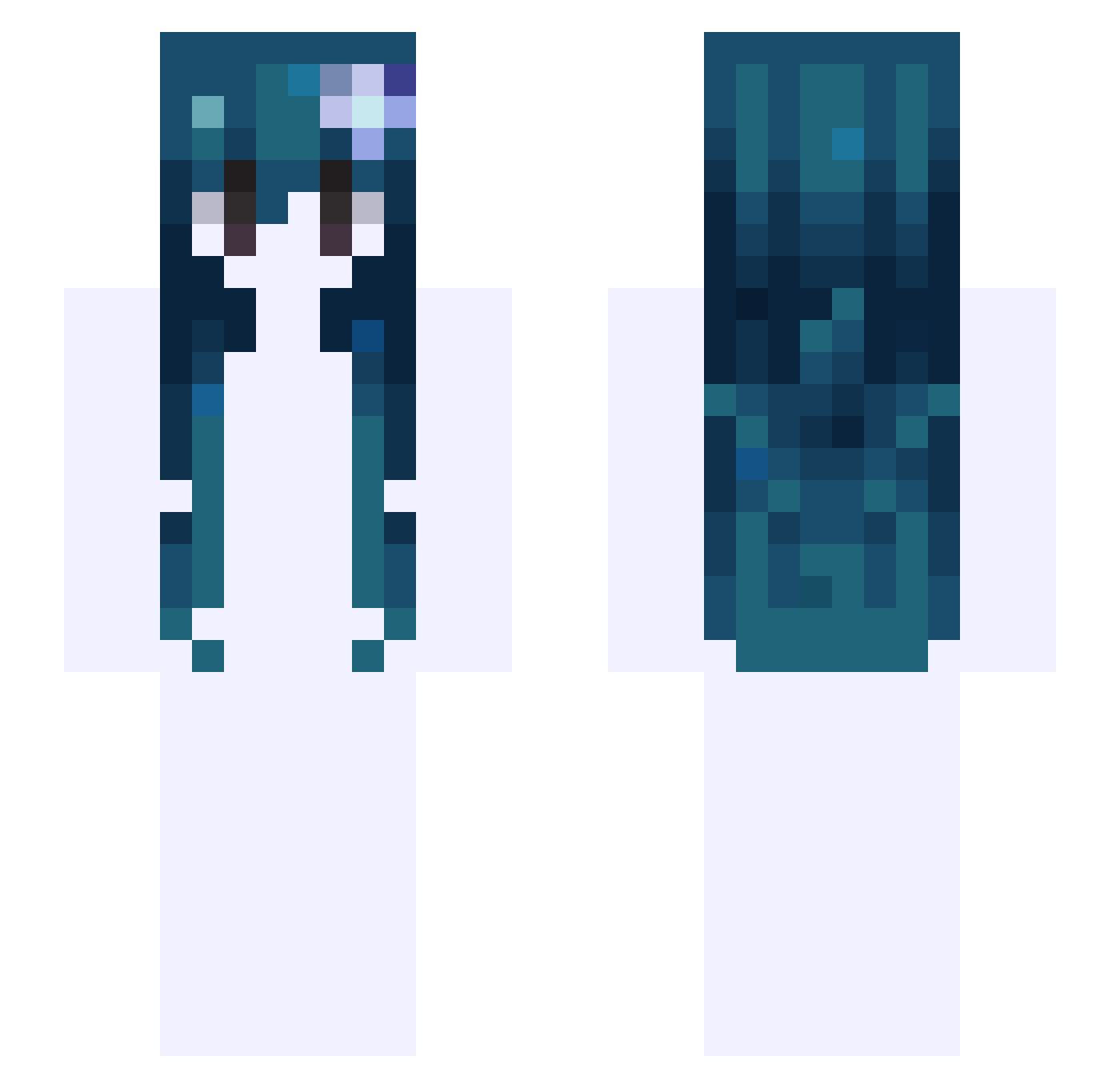 wiedzma1913 Minecraft skin, front and back view