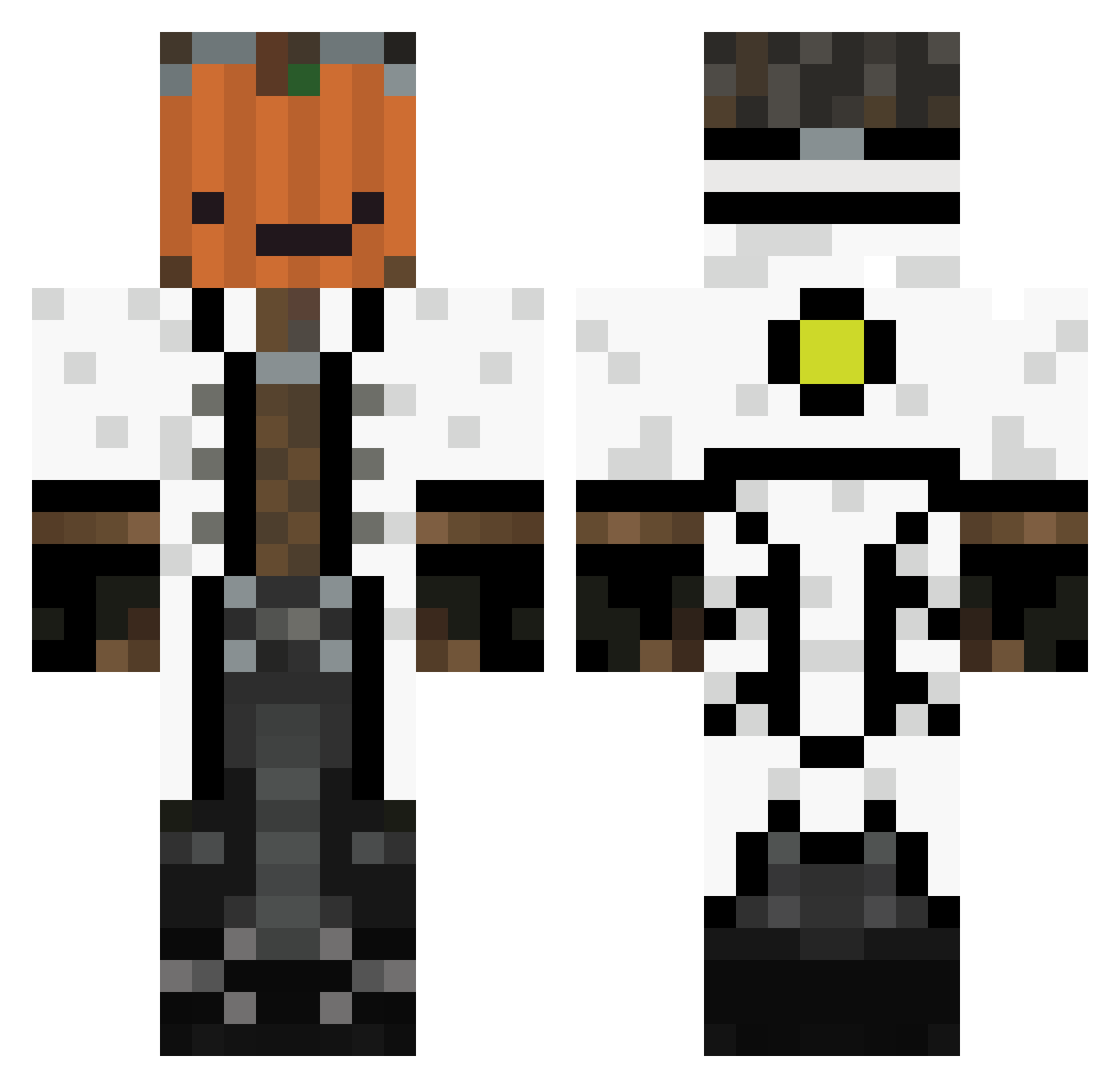 DrummerBrummer88 Minecraft skin, front and back view