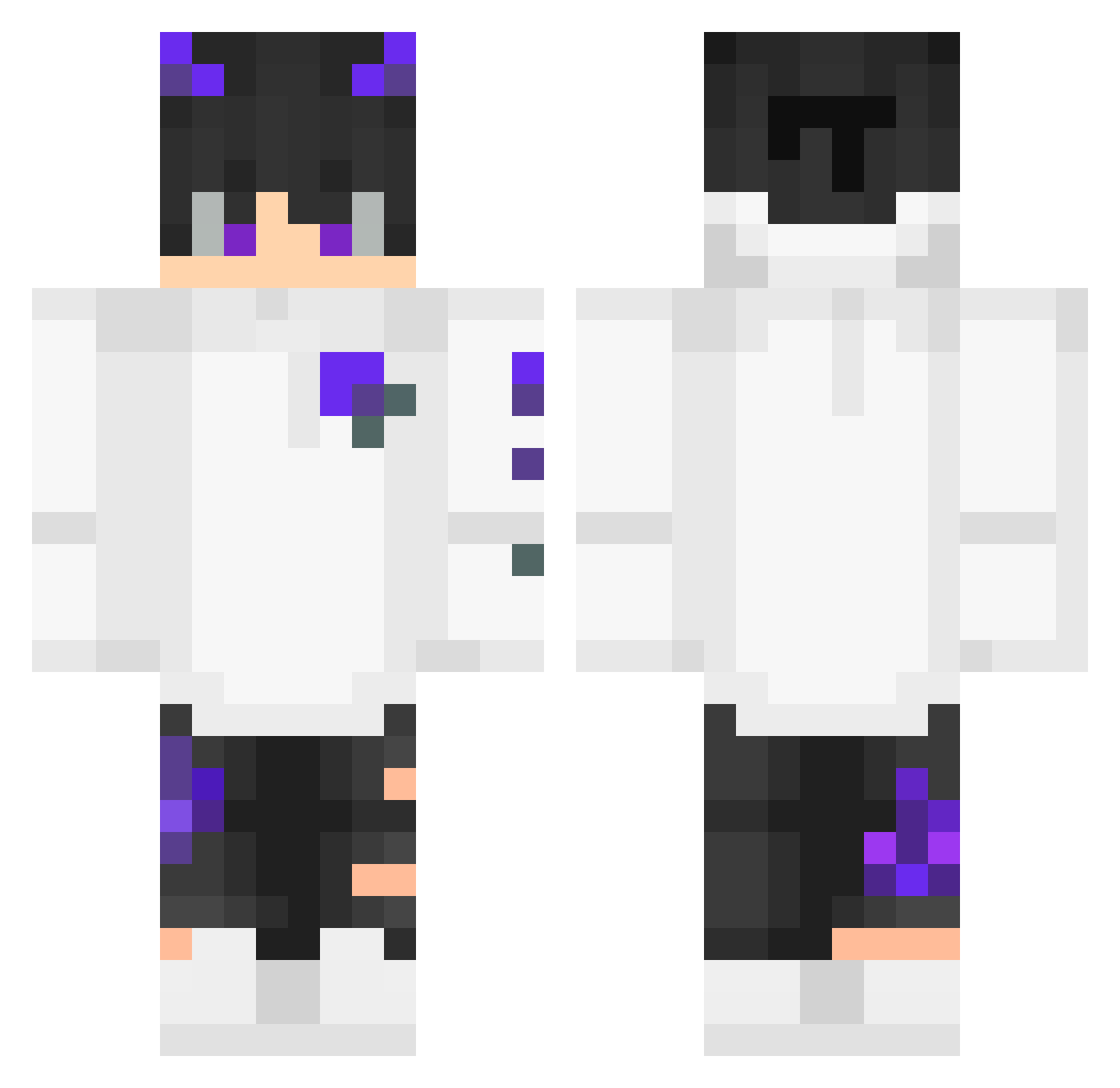 Ryuki_o Minecraft skin, front and back view