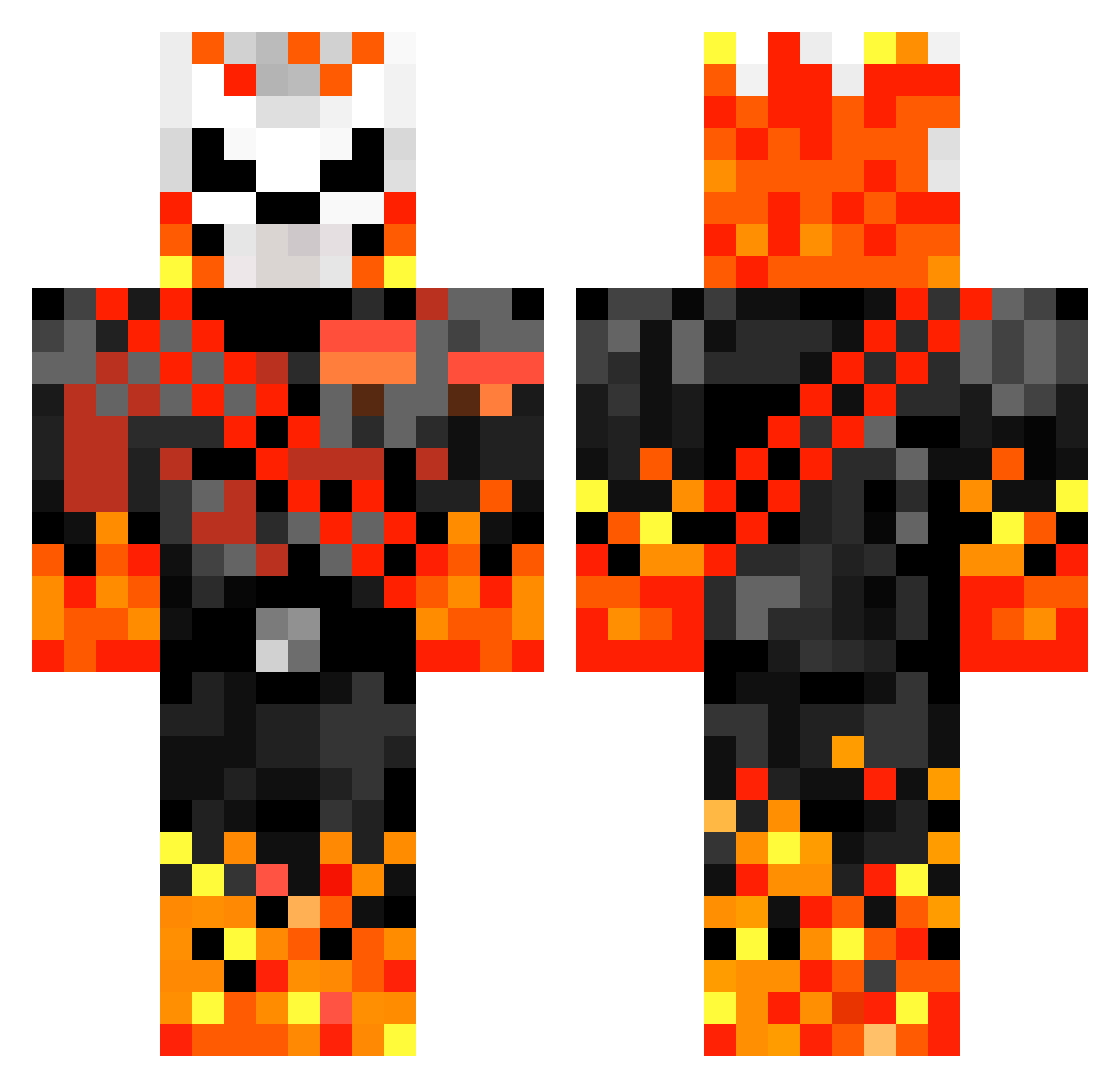 SoccerSucker13 Minecraft skin, front and back view