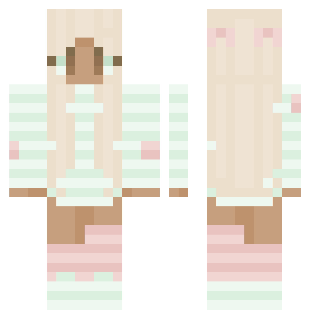 vanillakitty_ Minecraft skin, front and back view