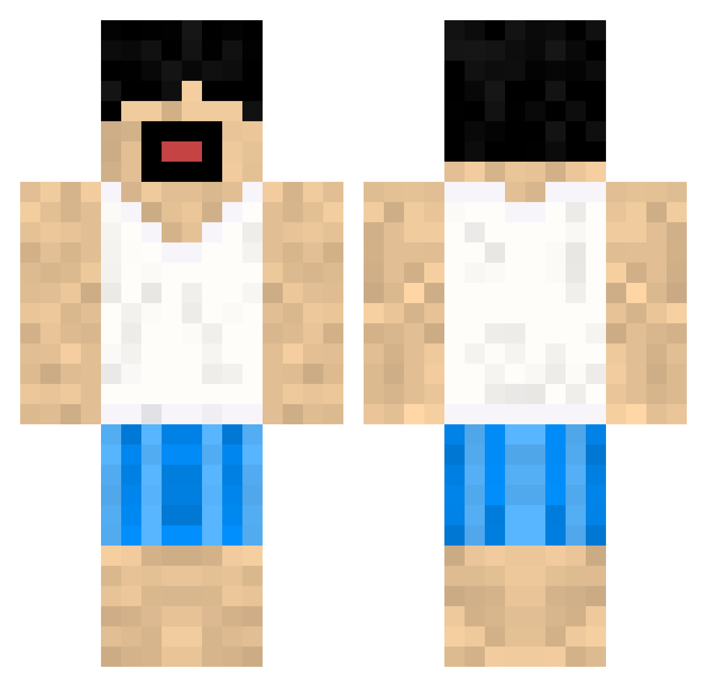 daniel3830 Minecraft skin, front and back view