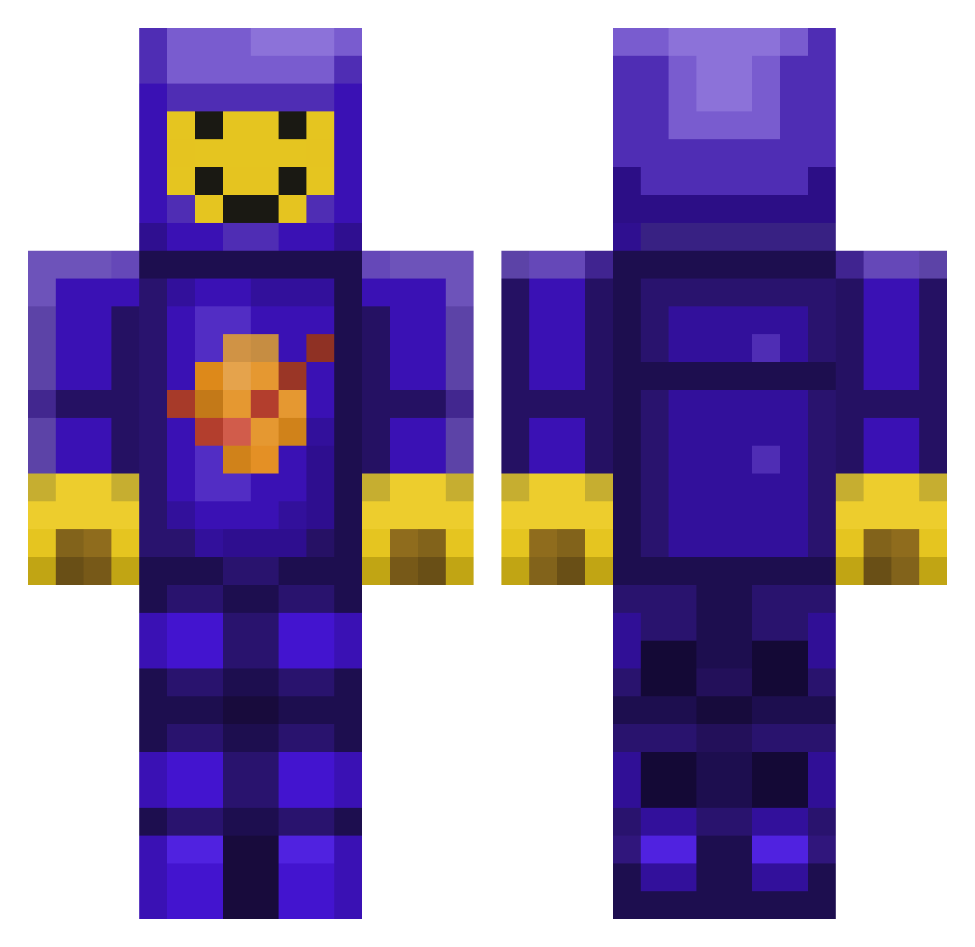LegoDabSpaceGuy Minecraft skin, front and back view