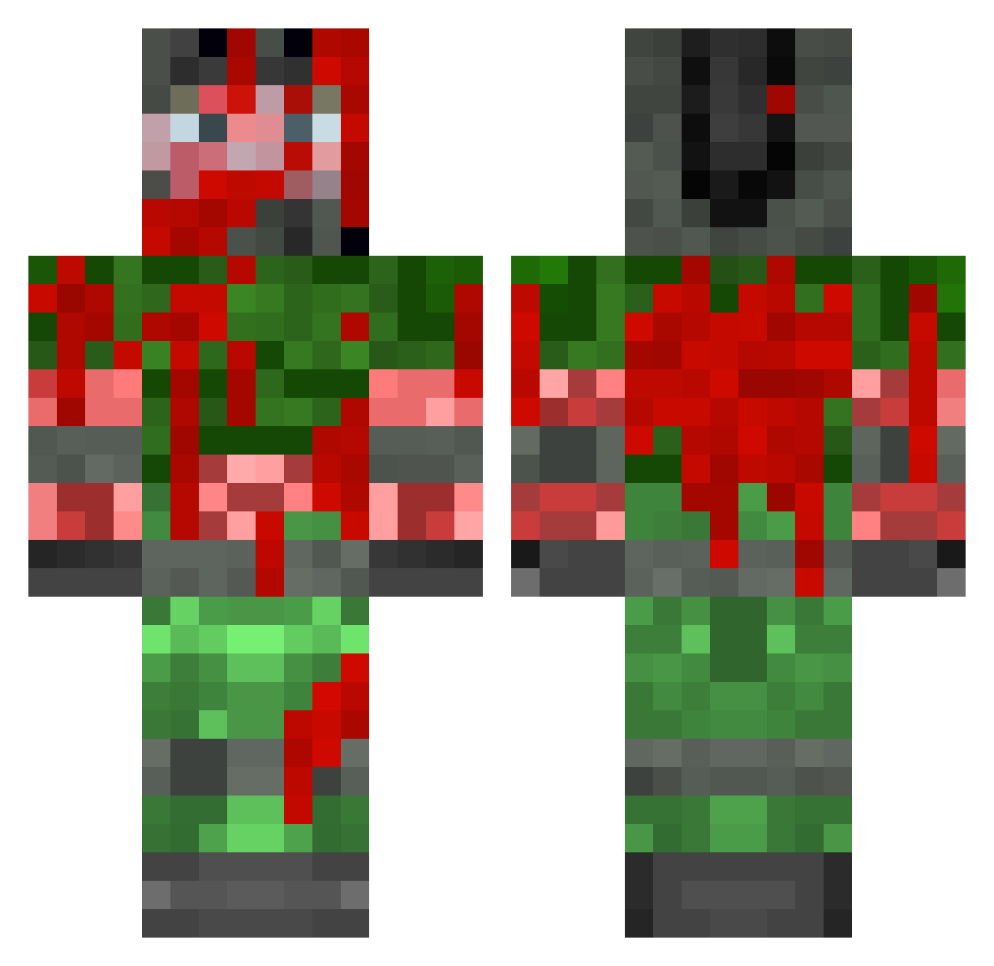 dream_is_stinky Minecraft skin, front and back view