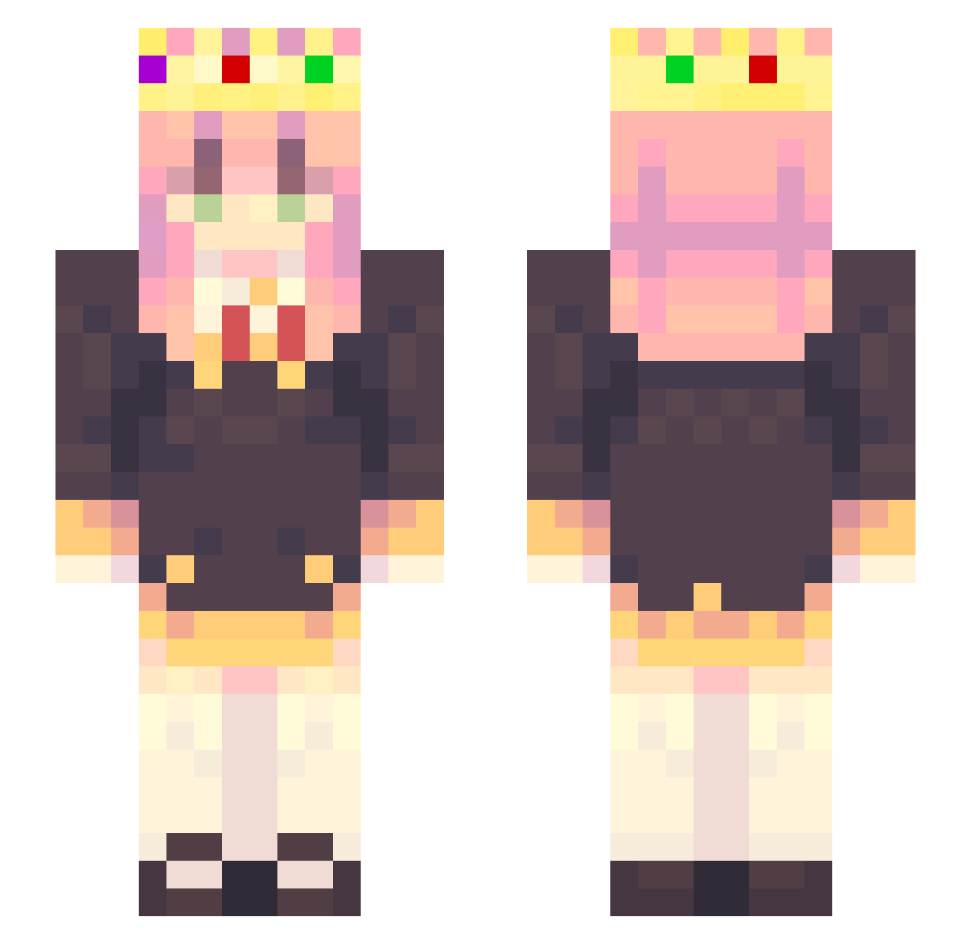 Ghost3123 Minecraft skin, front and back view