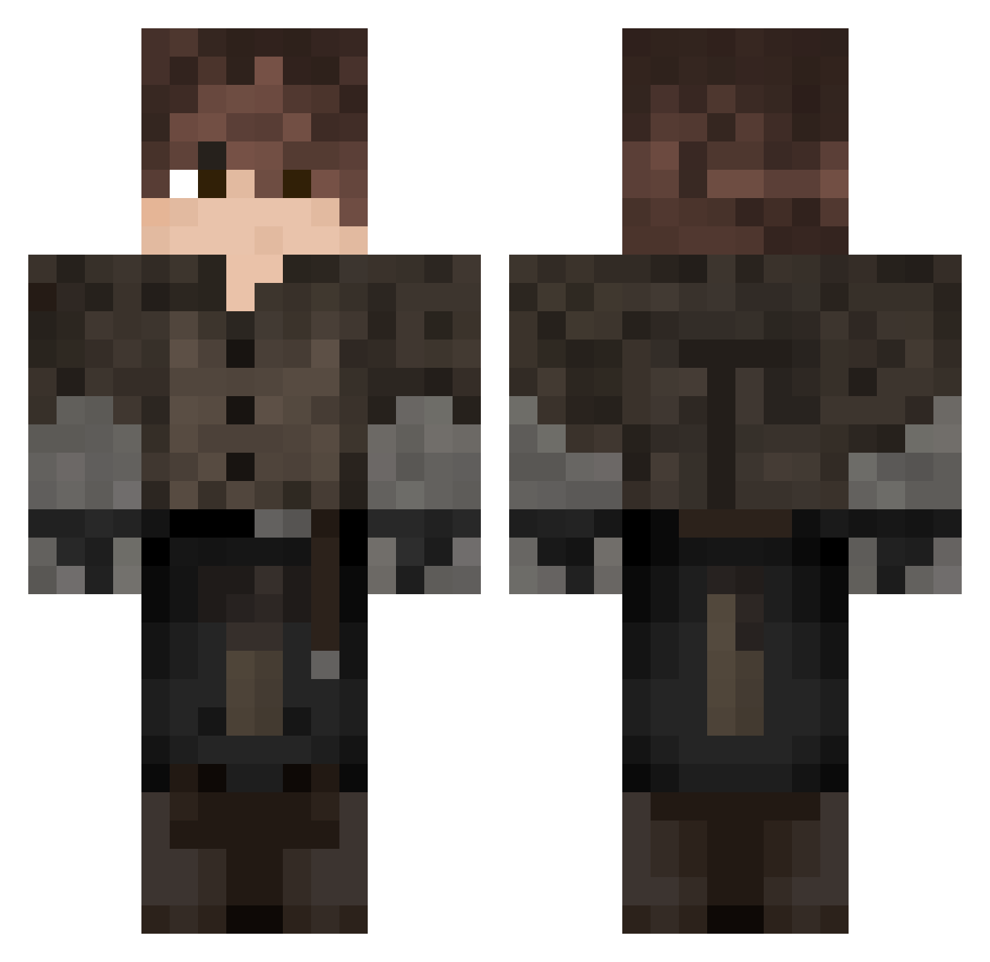 vip_ninon Minecraft skin, front and back view