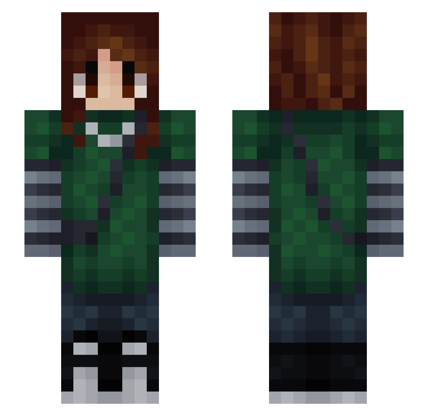 EnergyHorse12 Minecraft skin, front and back view