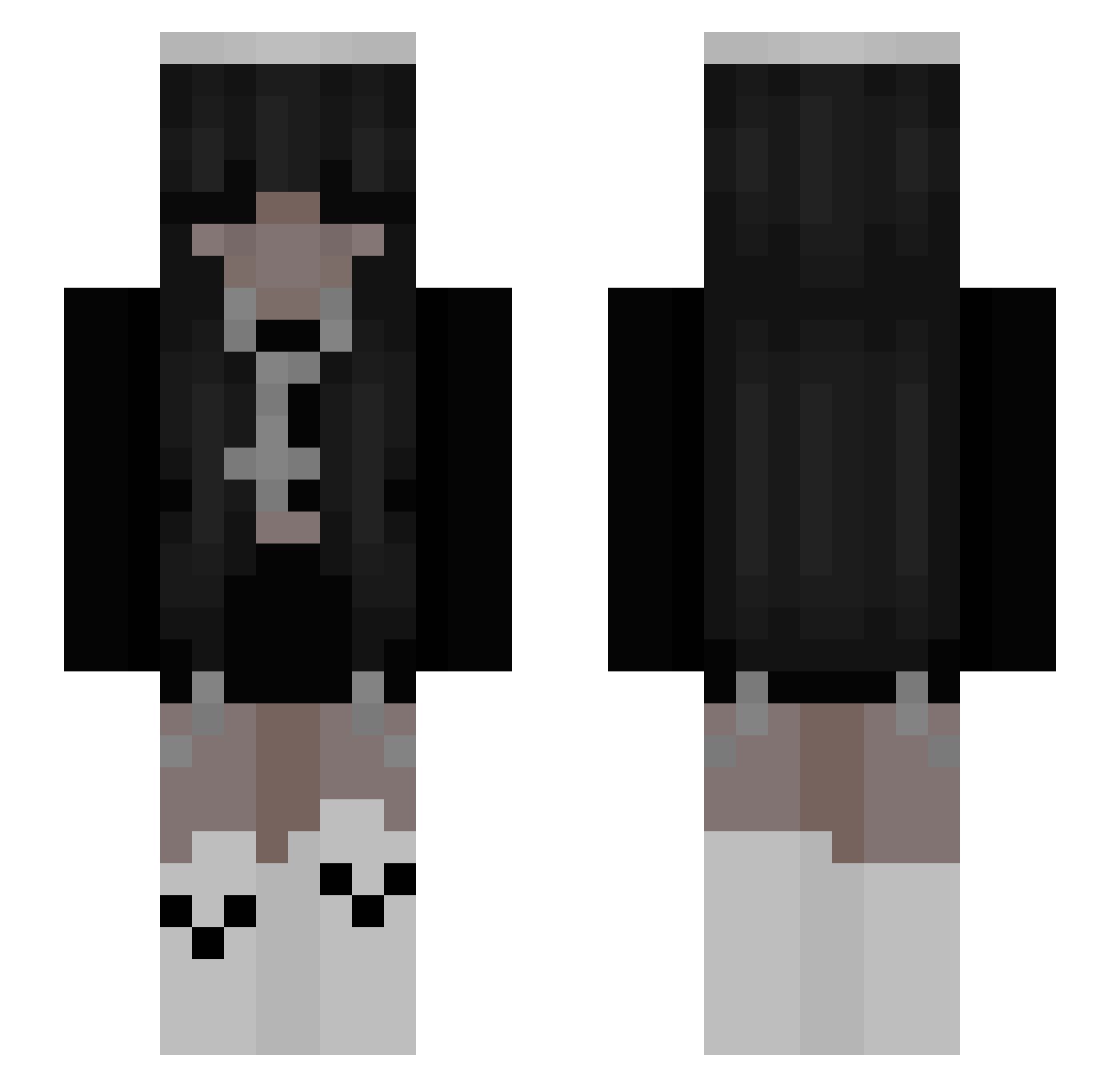 ayv4h Minecraft skin, front and back view