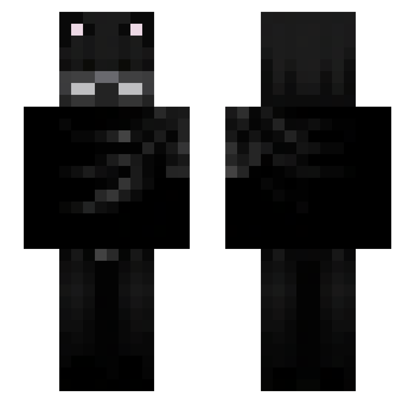 xycry Minecraft skin, front and back view