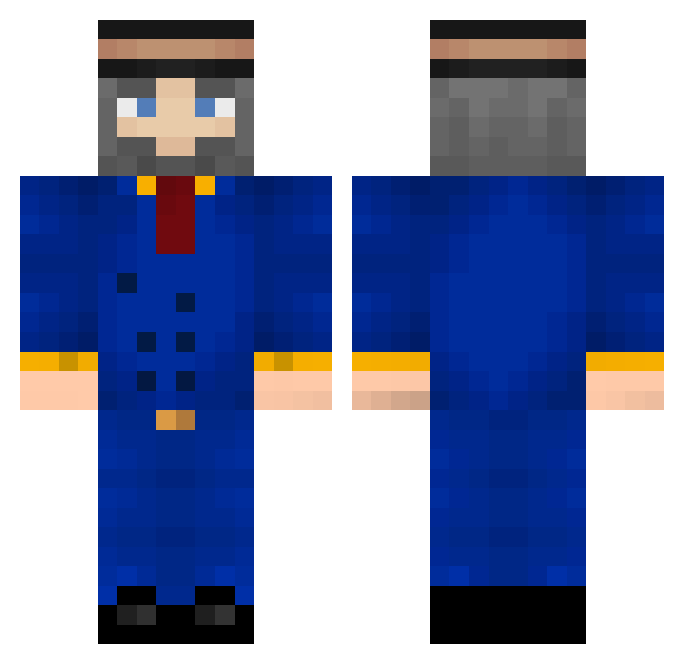 ender_edik Minecraft skin, front and back view