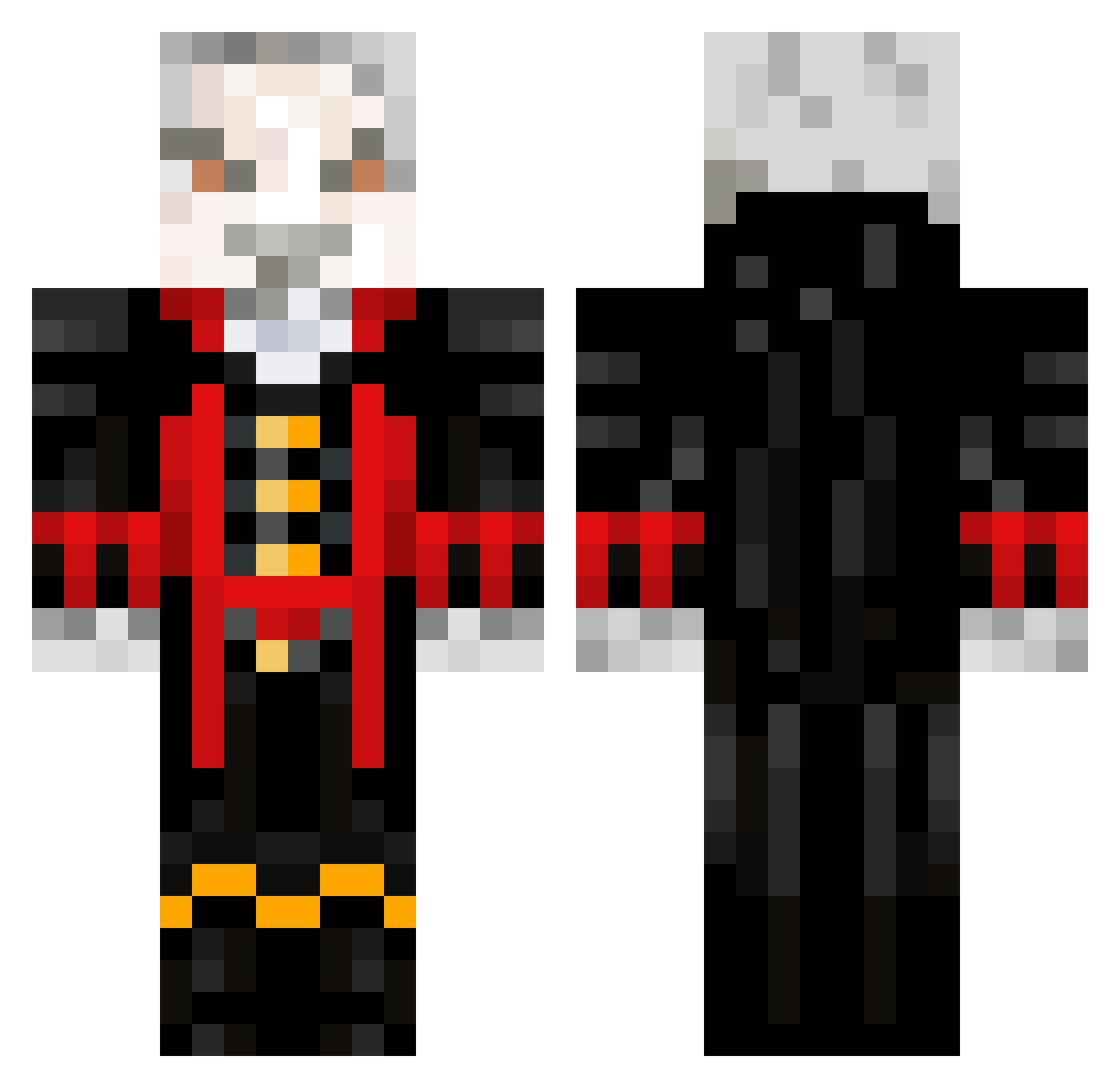 bananagod555 Minecraft skin, front and back view