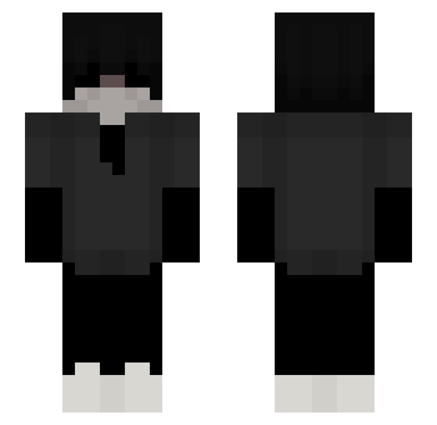 SocLo_PVP Minecraft skin, front and back view