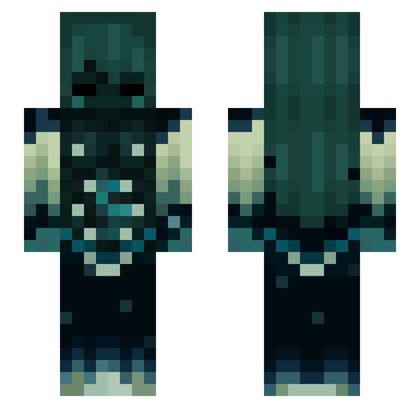 SaloMetki Minecraft skin, front and back view