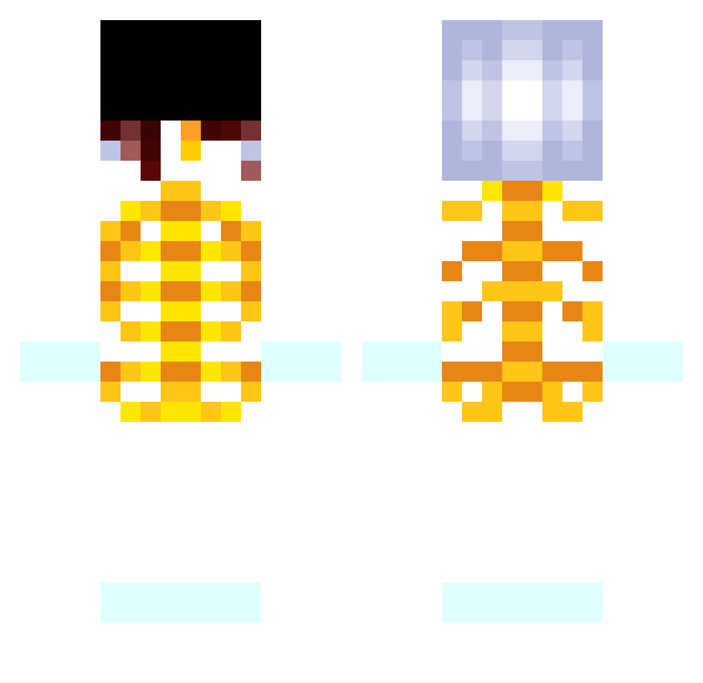 Empyreal_Stygia Minecraft skin, front and back view