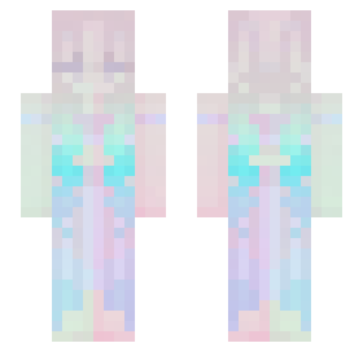 SharkDestroy Minecraft skin, front and back view