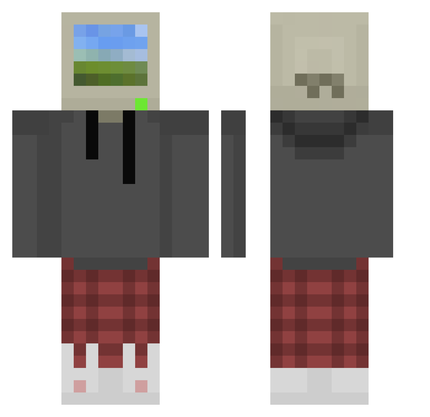 bloncho10 Minecraft skin, front and back view