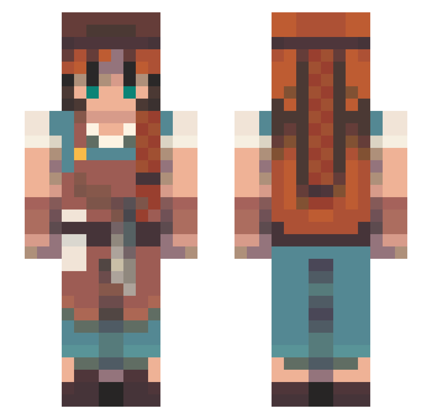 667eMinus11 Minecraft skin, front and back view
