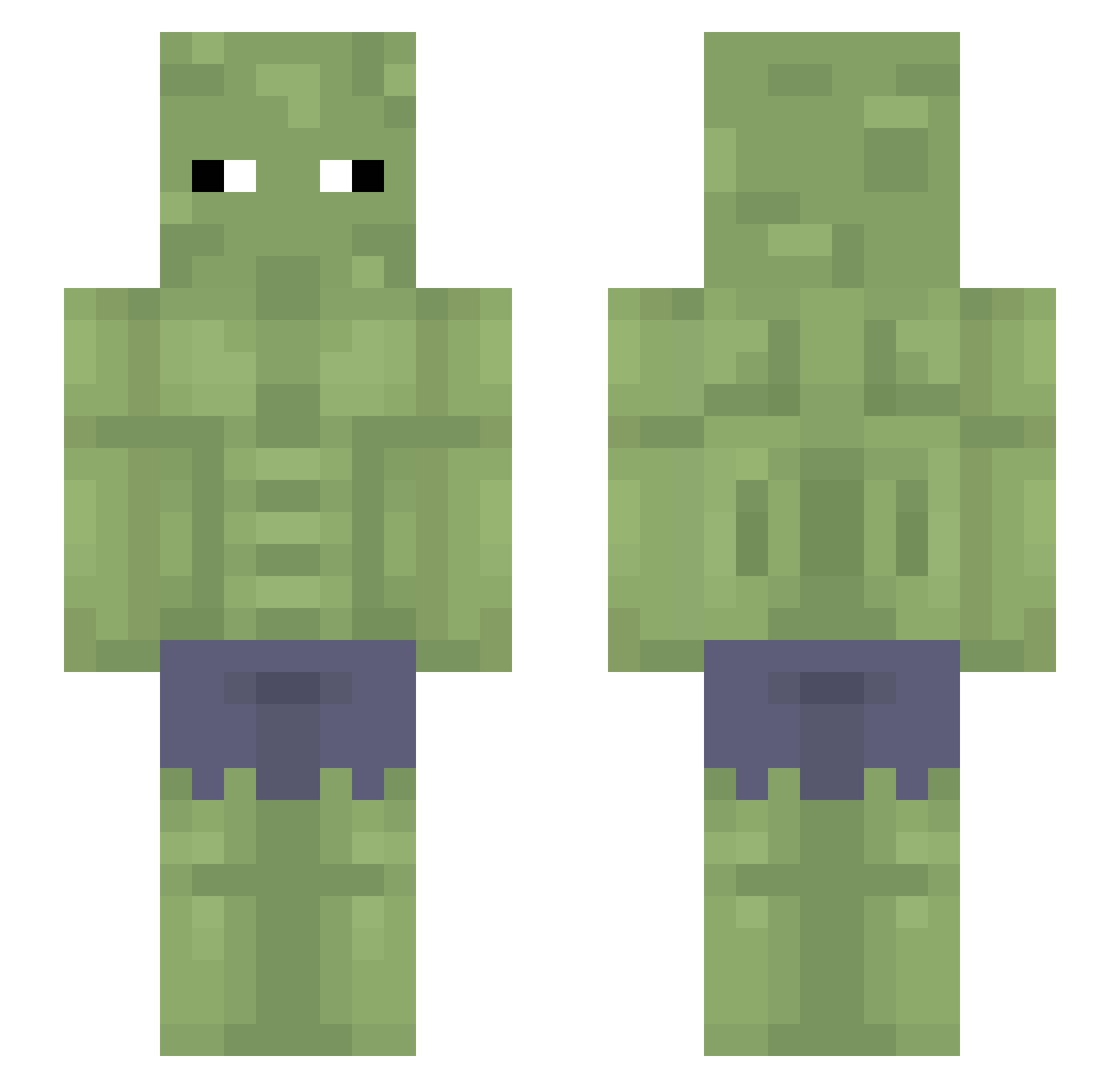 thena222 Minecraft skin, front and back view
