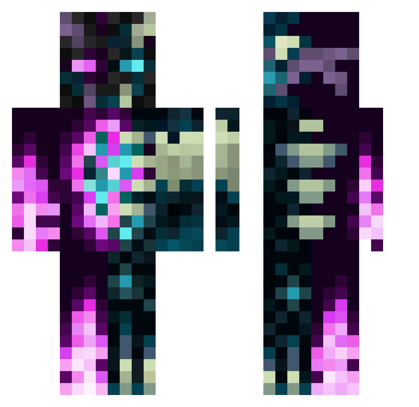 DerJohnM Minecraft skin, front and back view