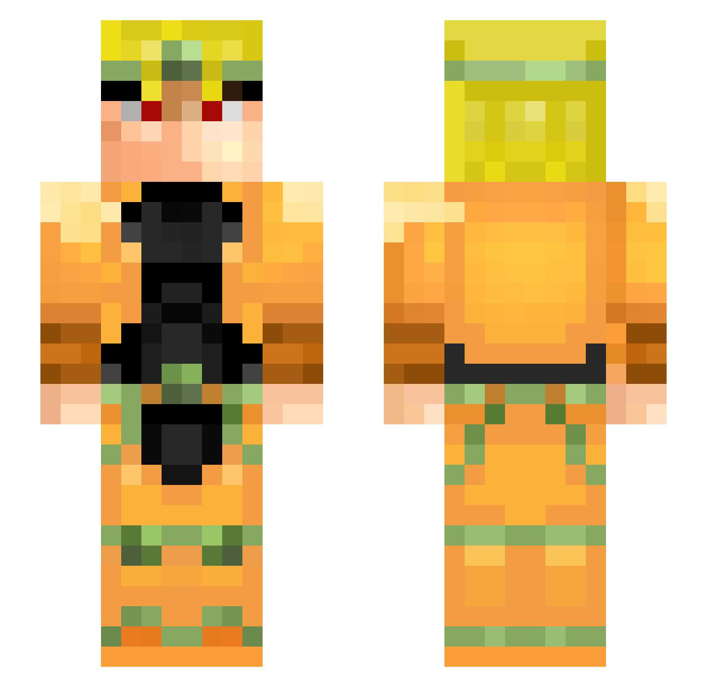 _Skyking Minecraft skin, front and back view