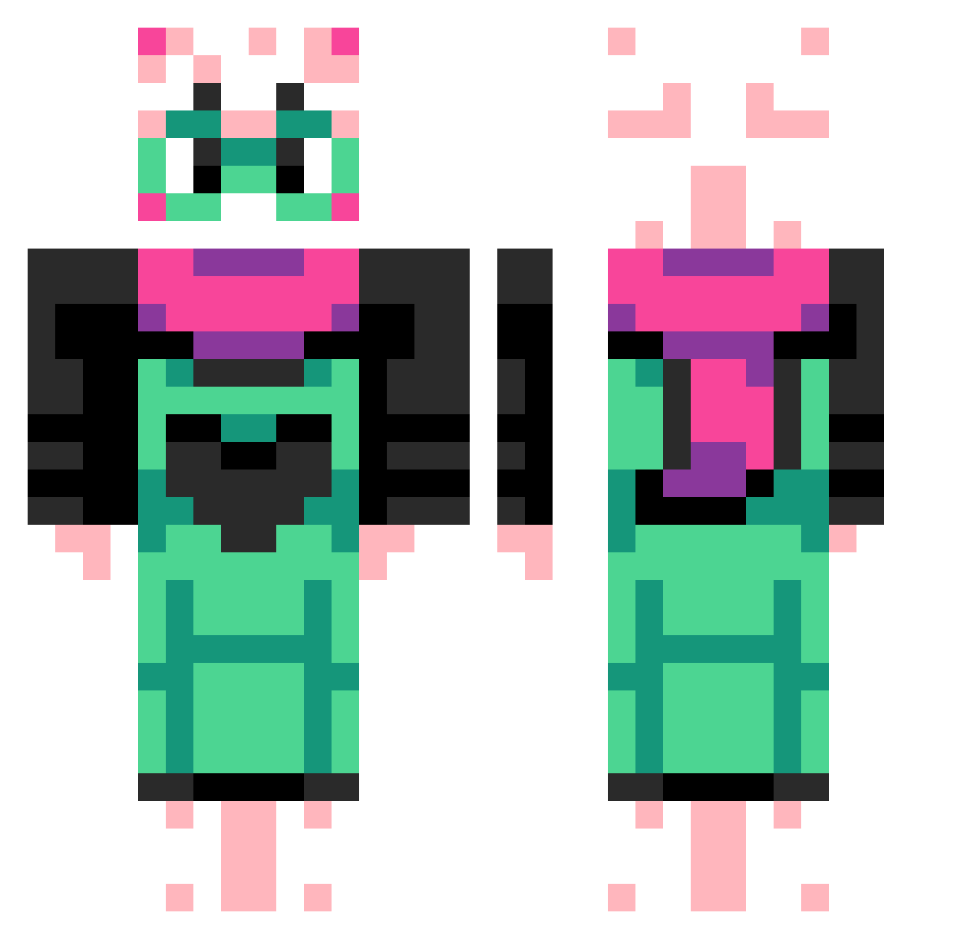 Joisargentine Minecraft skin, front and back view