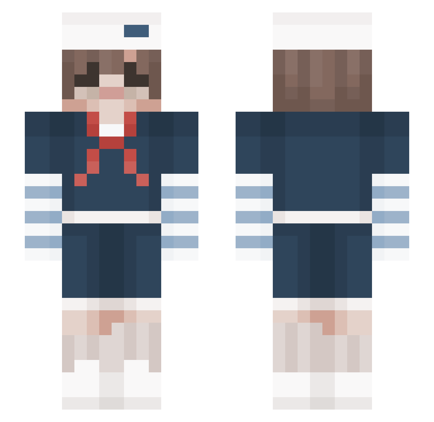 Riptide444 Minecraft skin, front and back view