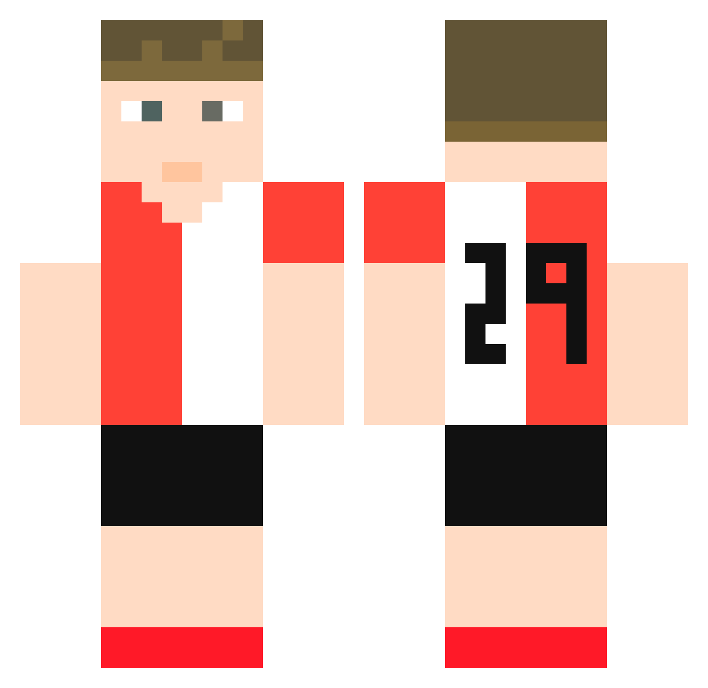 Bart444 Minecraft skin, front and back view