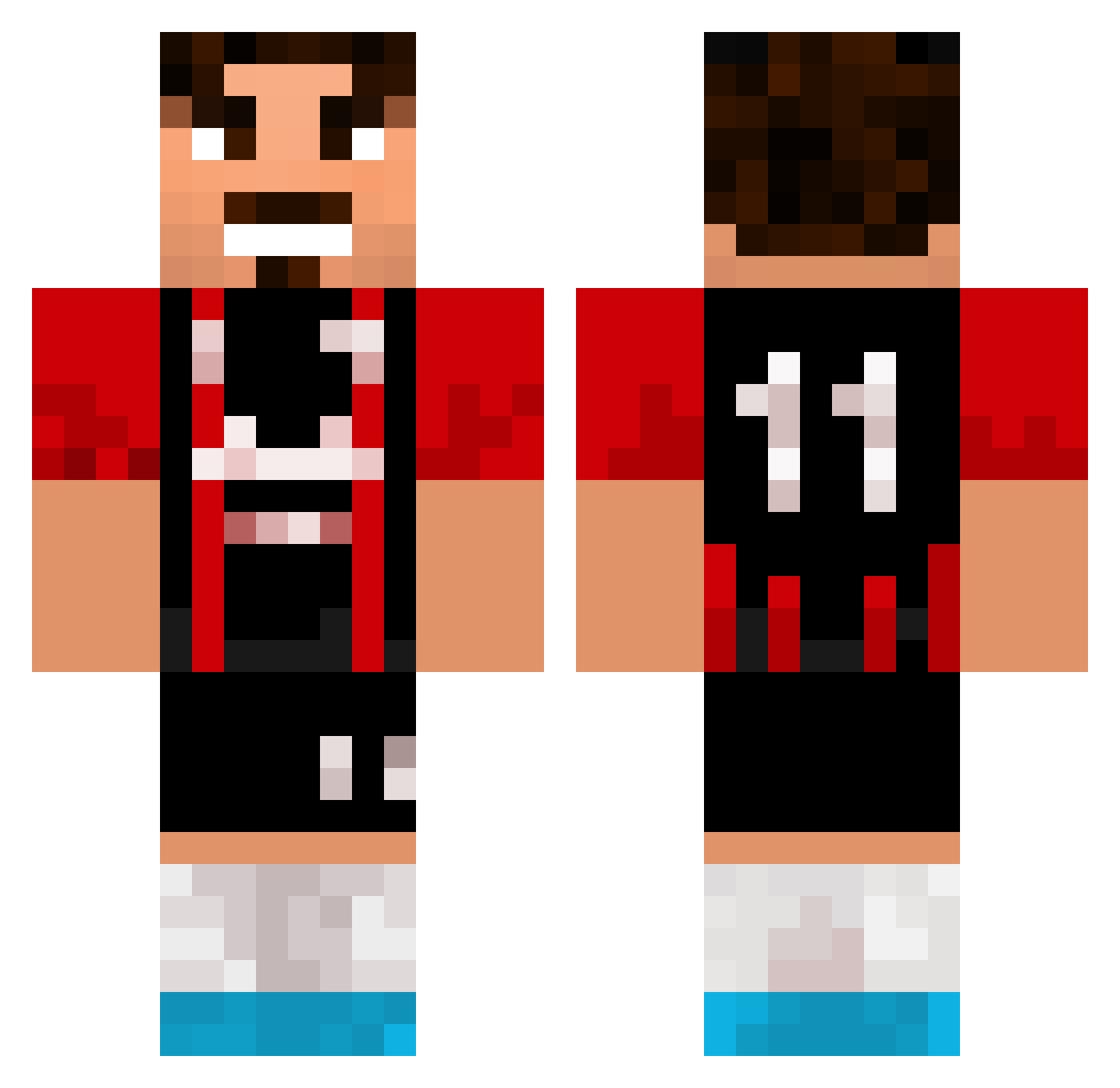 alsros Minecraft skin, front and back view