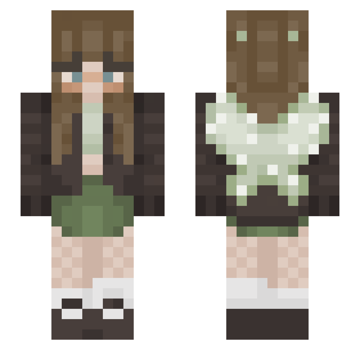 grac1ee34 Minecraft skin, front and back view
